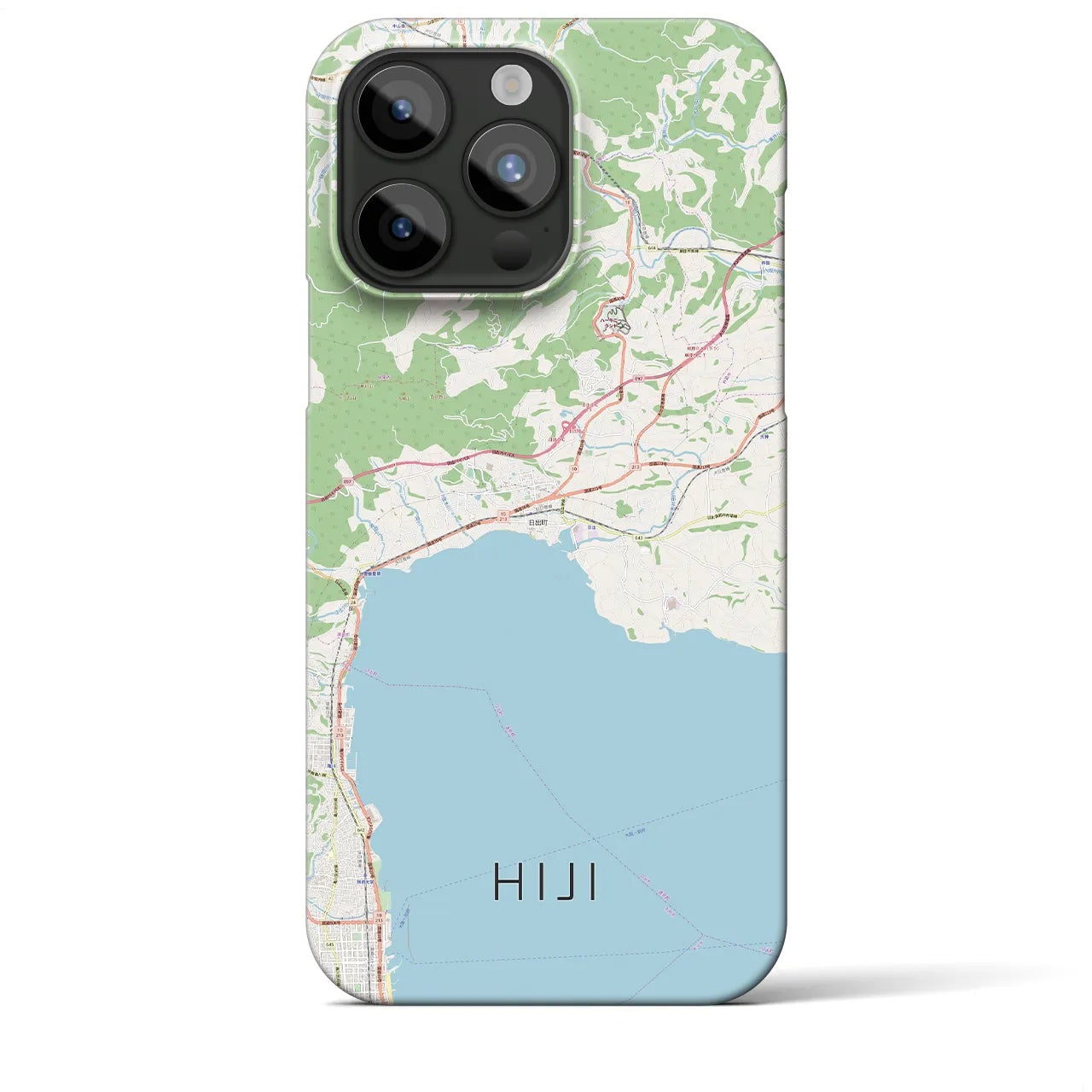 【日出(大分県)】地図柄iPhoneケース(バックカバータイプ)