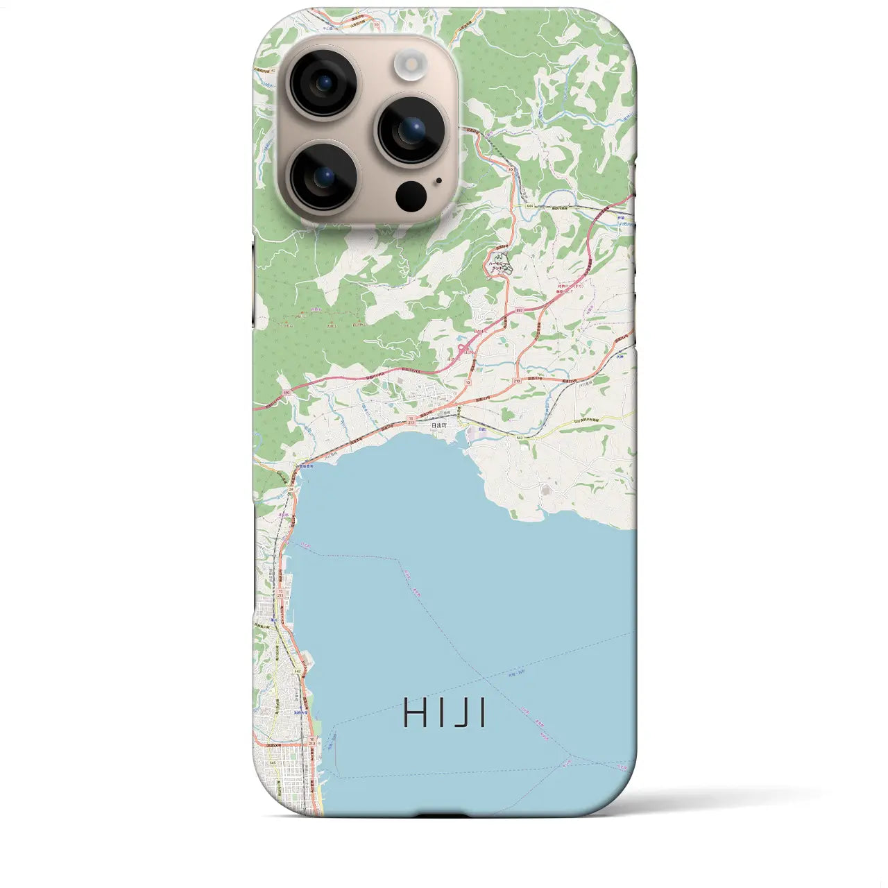【日出(大分県)】地図柄iPhoneケース(バックカバータイプ)