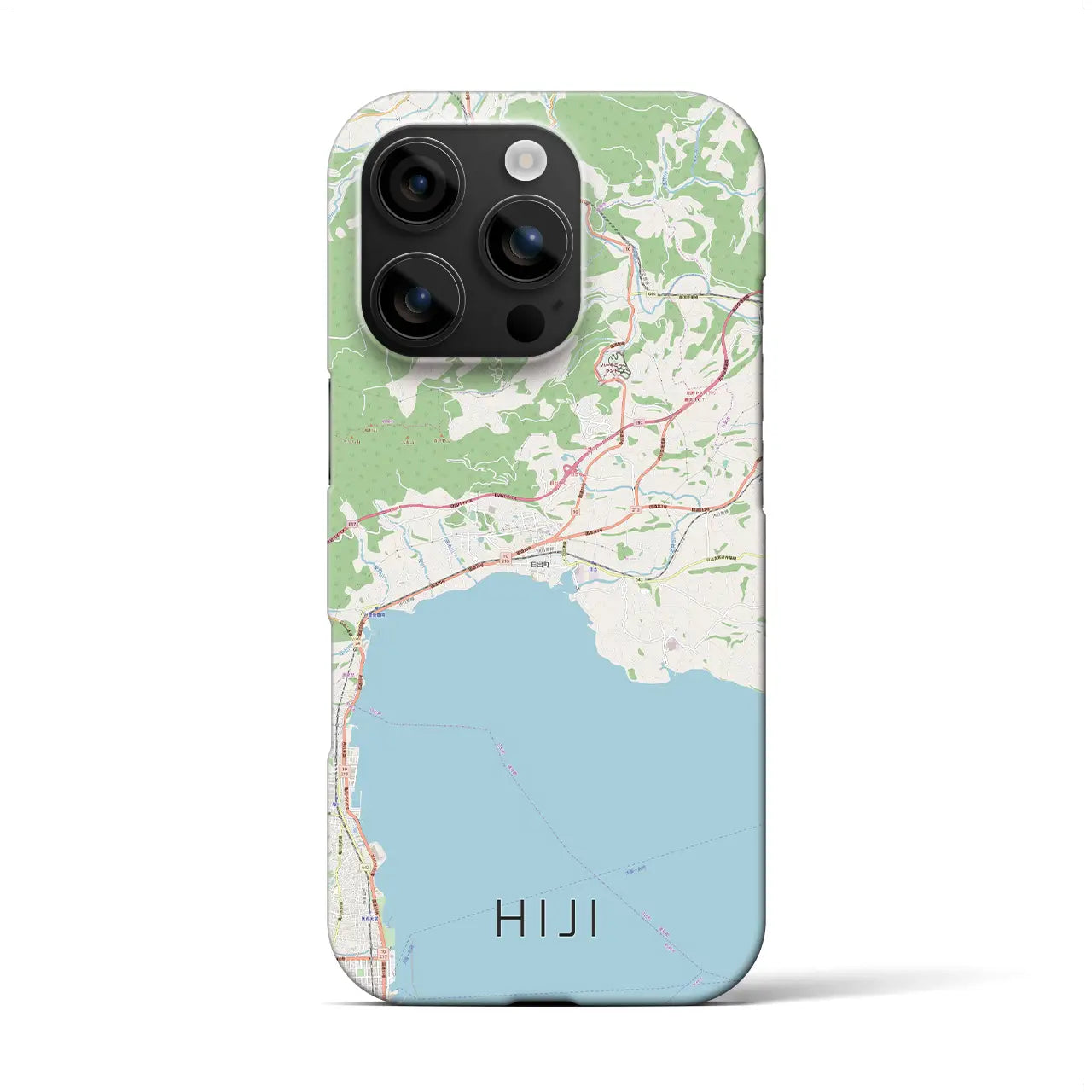 【日出(大分県)】地図柄iPhoneケース(バックカバータイプ)