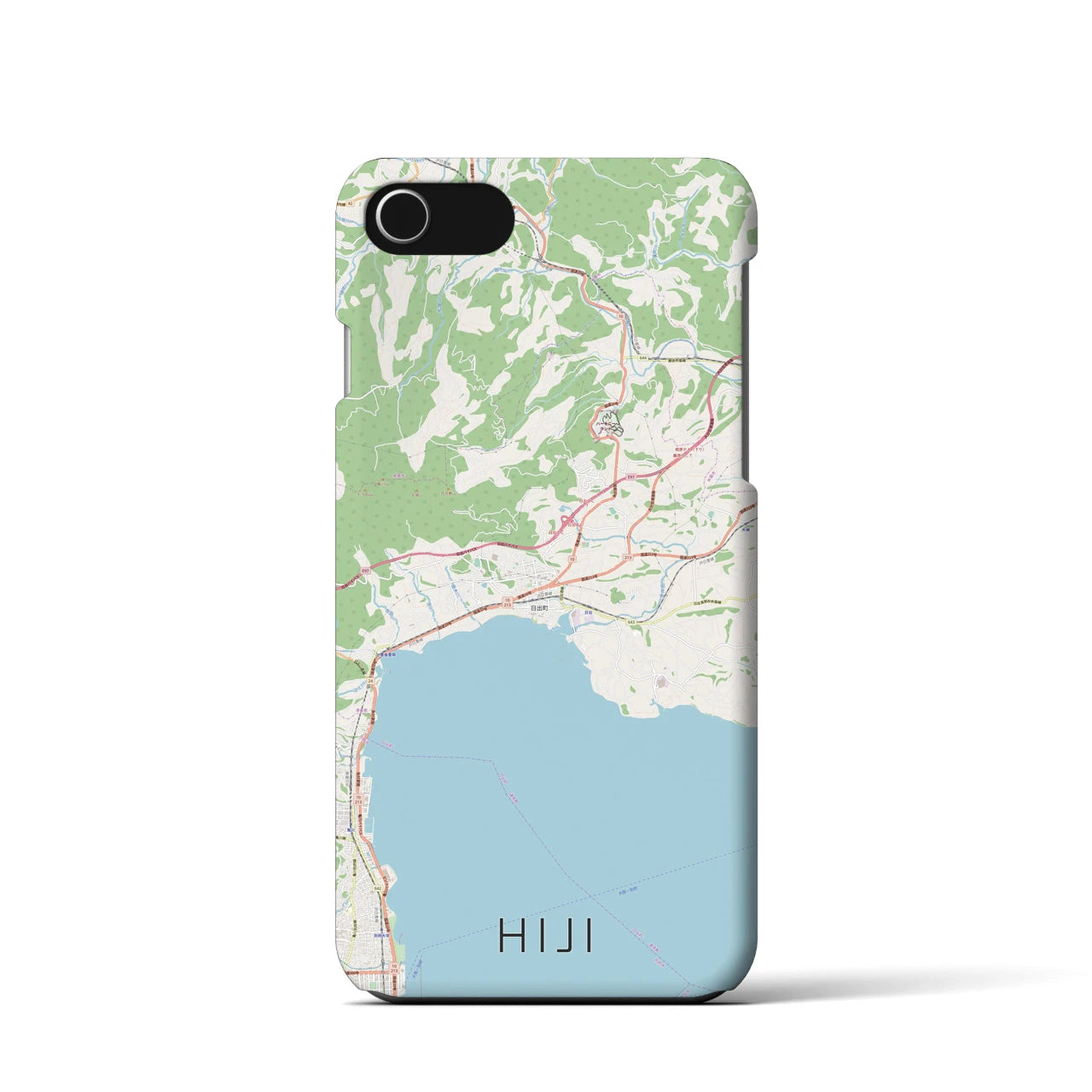 【日出(大分県)】地図柄iPhoneケース(バックカバータイプ)