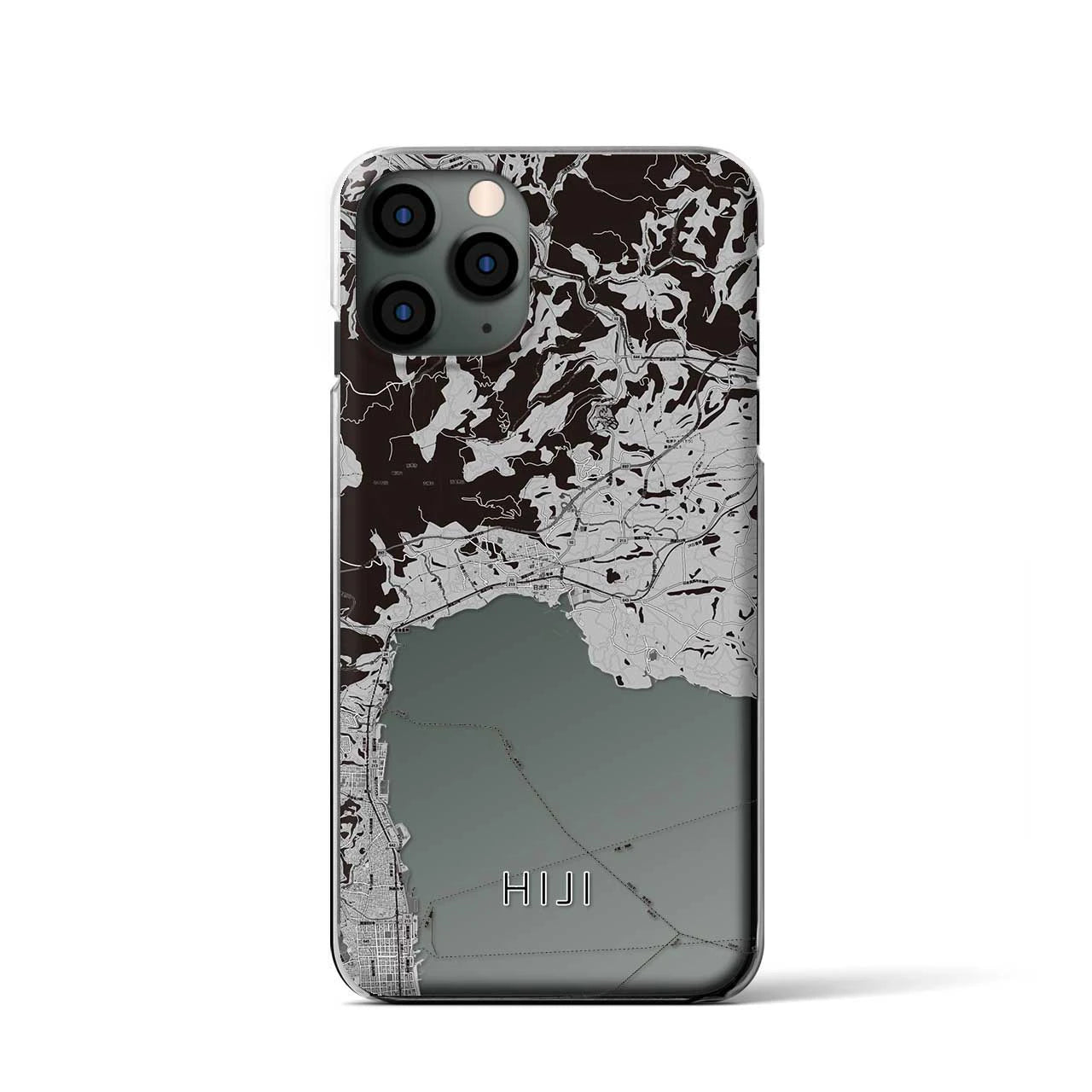 【日出(大分県)】地図柄iPhoneケース(クリアタイプ)