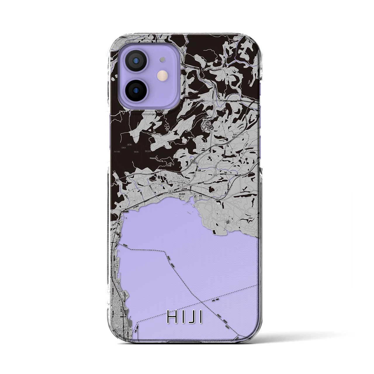 【日出(大分県)】地図柄iPhoneケース(クリアタイプ)