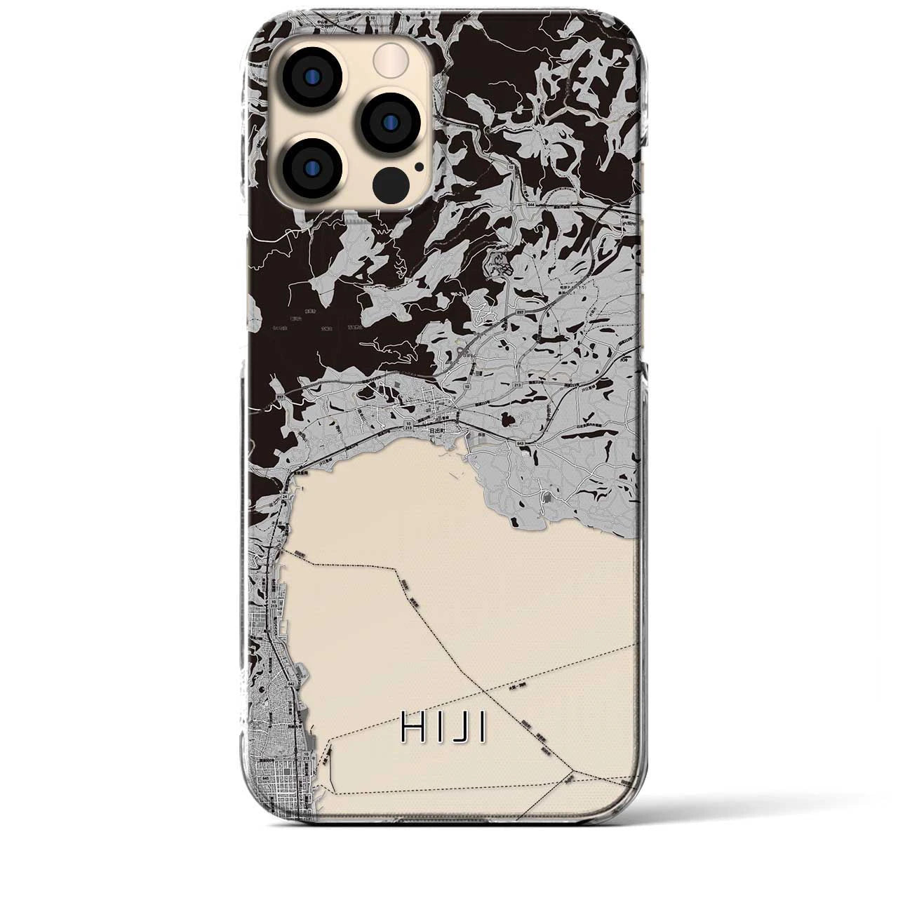 【日出(大分県)】地図柄iPhoneケース(クリアタイプ)