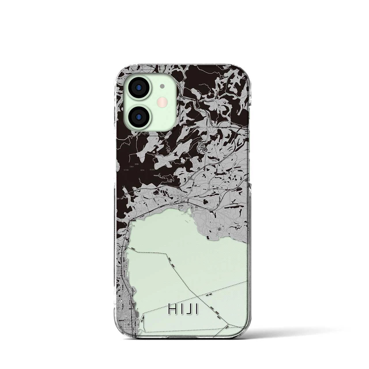 【日出(大分県)】地図柄iPhoneケース(クリアタイプ)