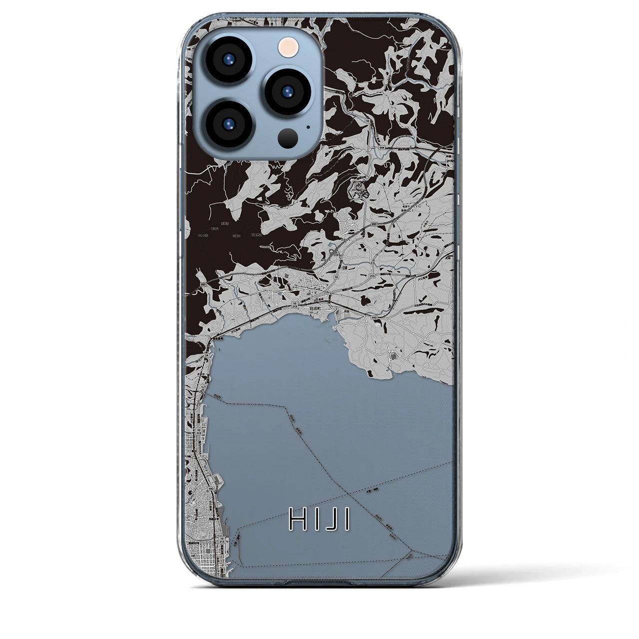 【日出(大分県)】地図柄iPhoneケース(クリアタイプ)