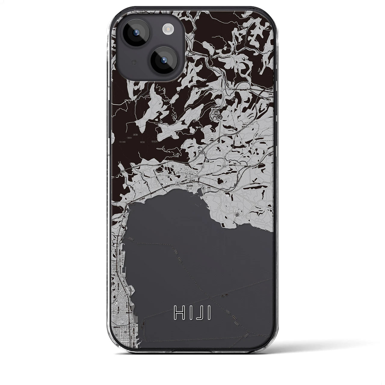 【日出(大分県)】地図柄iPhoneケース(クリアタイプ)