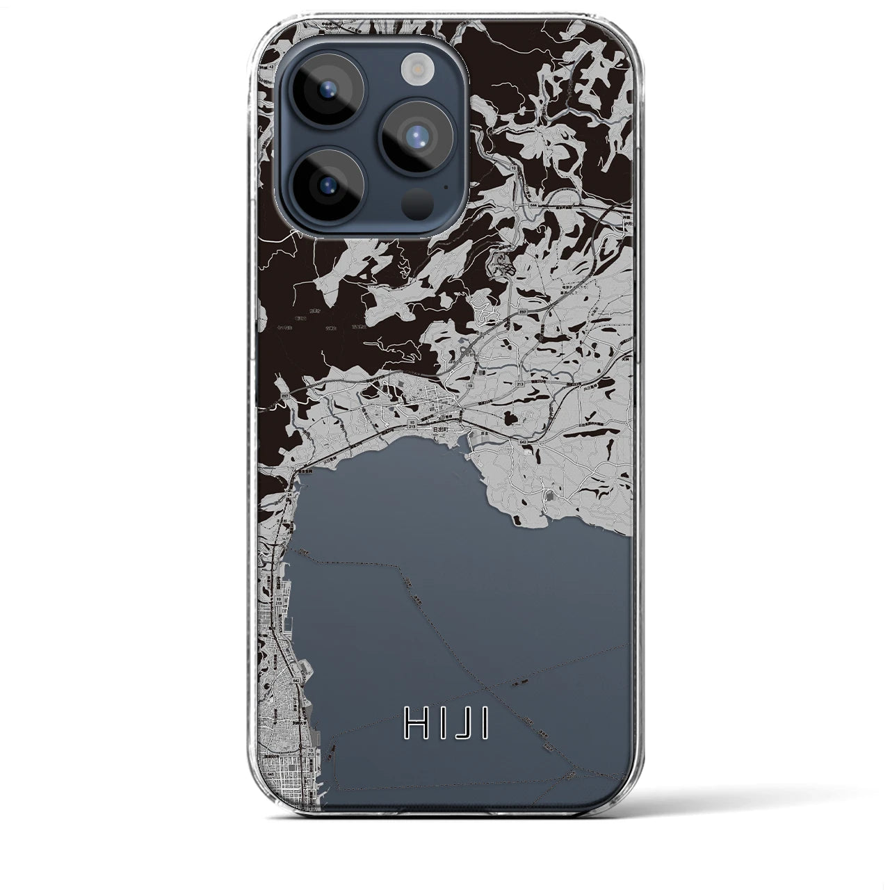 【日出(大分県)】地図柄iPhoneケース(クリアタイプ)