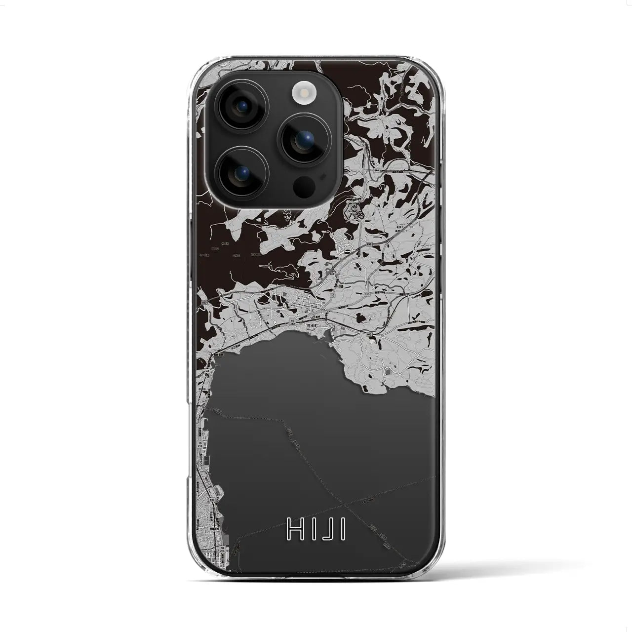 【日出(大分県)】地図柄iPhoneケース(クリアタイプ)