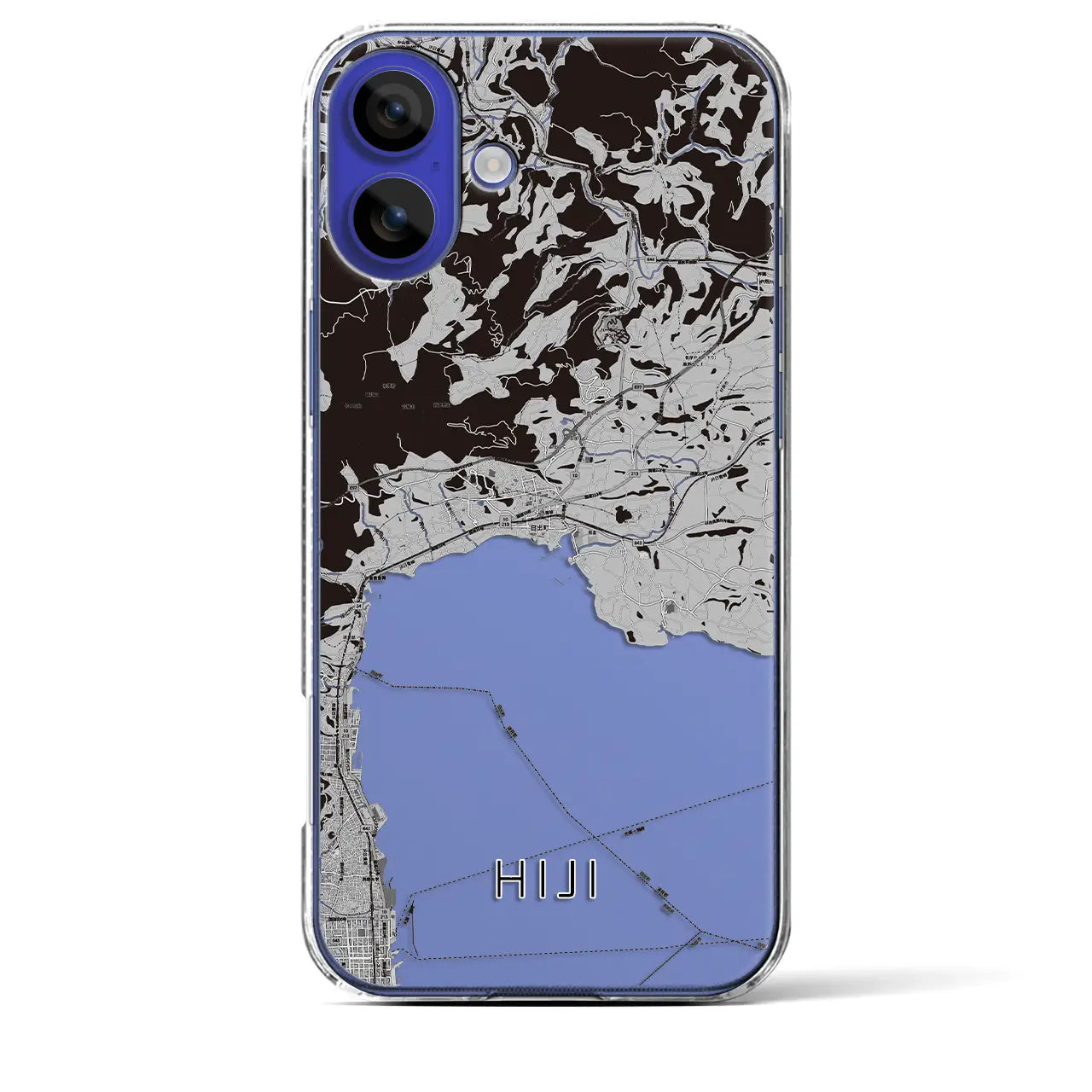 【日出(大分県)】地図柄iPhoneケース(クリアタイプ)