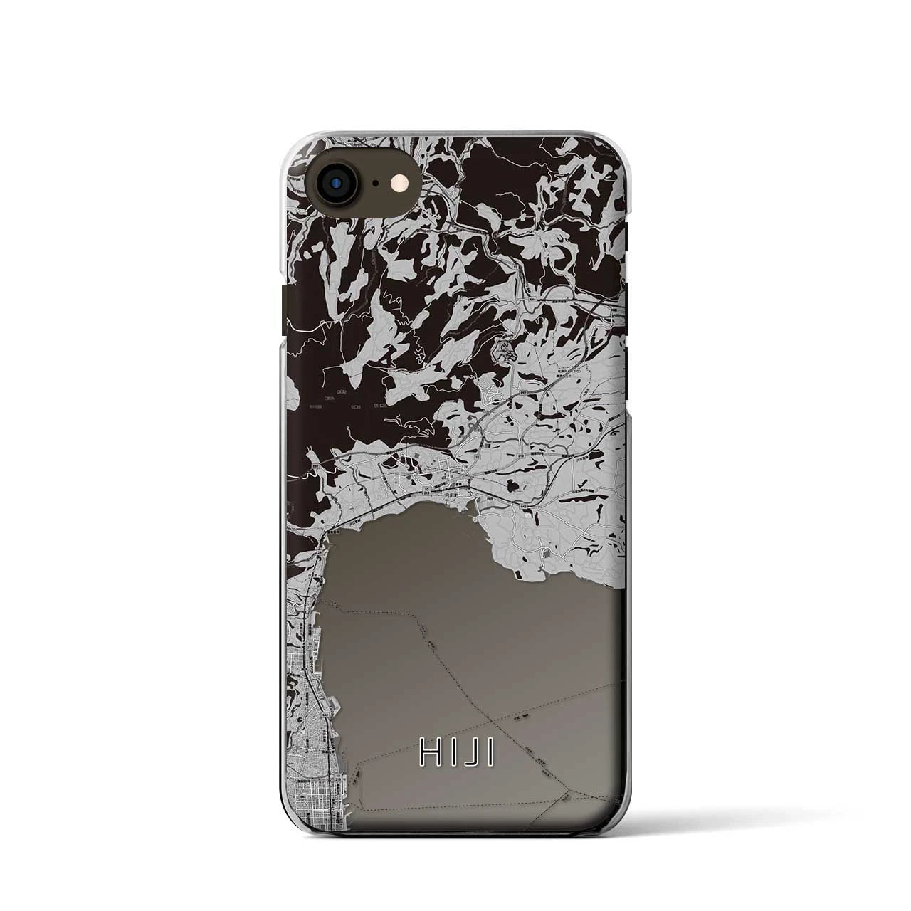 【日出(大分県)】地図柄iPhoneケース(クリアタイプ)