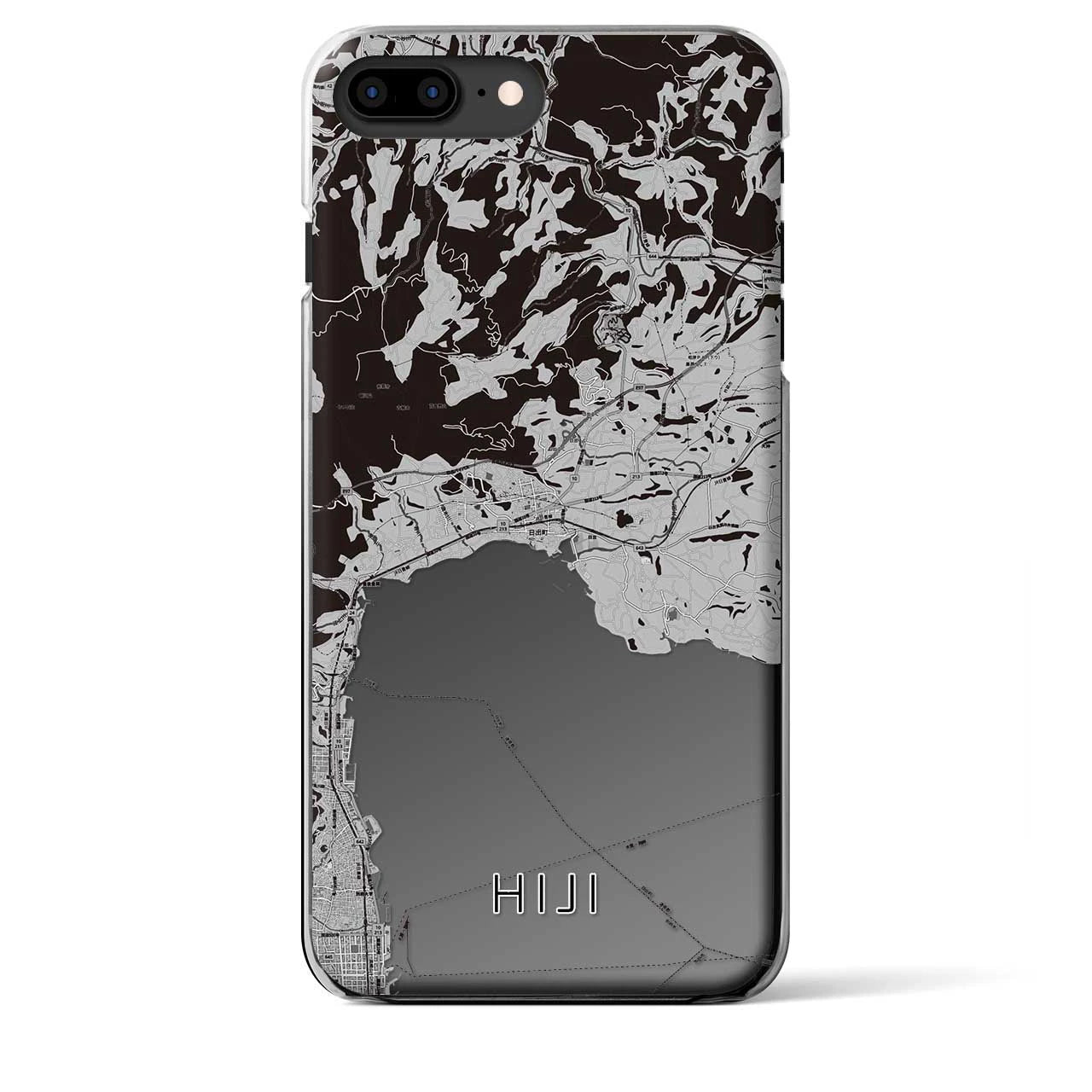 【日出(大分県)】地図柄iPhoneケース(クリアタイプ)