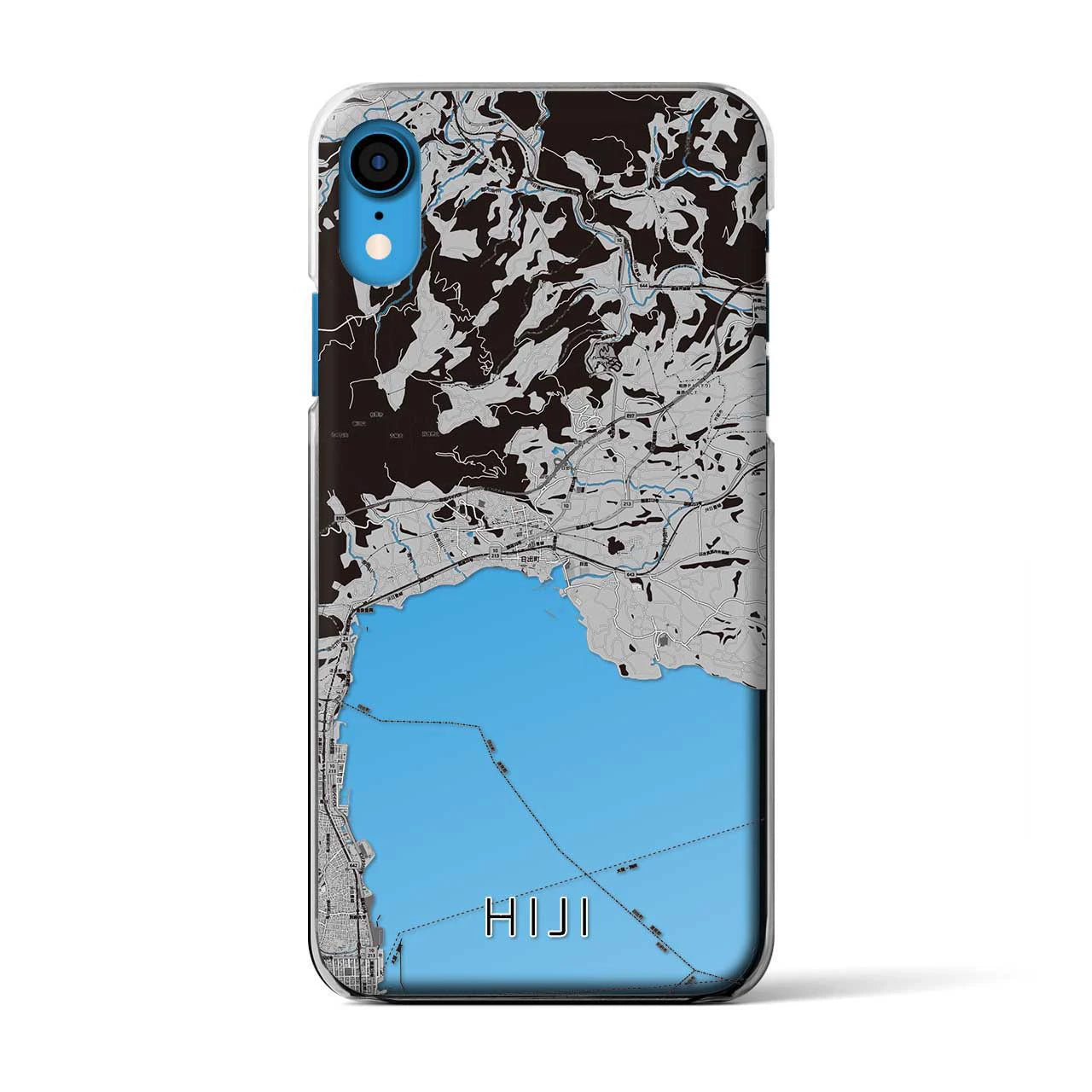 【日出(大分県)】地図柄iPhoneケース(クリアタイプ)