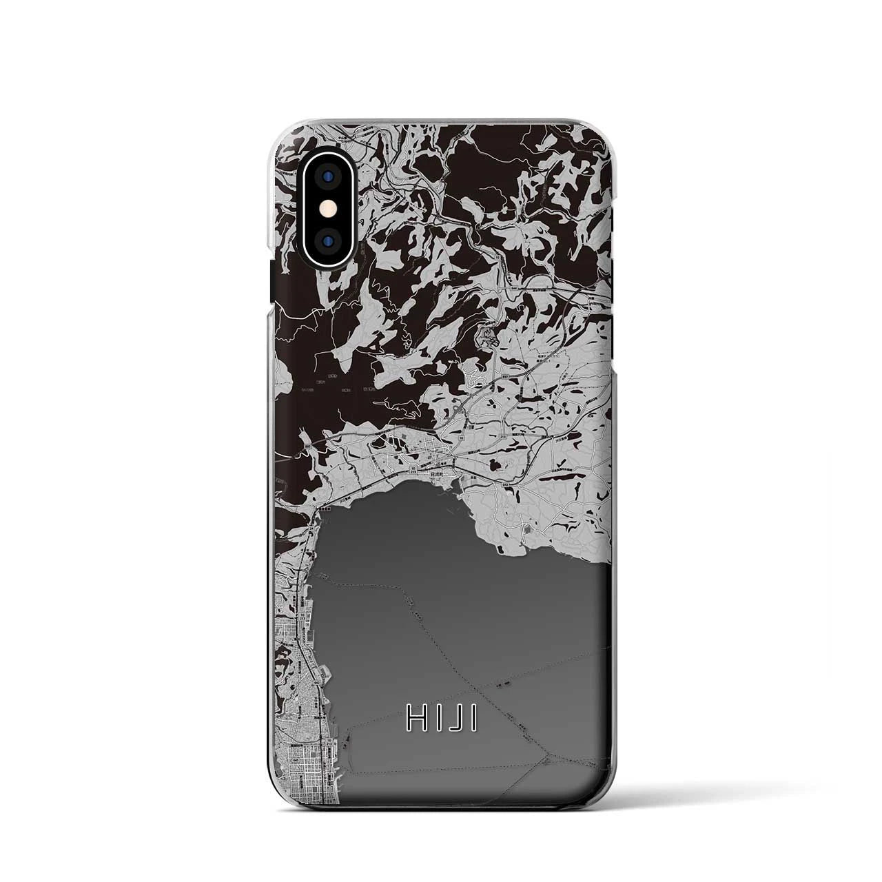 【日出(大分県)】地図柄iPhoneケース(クリアタイプ)