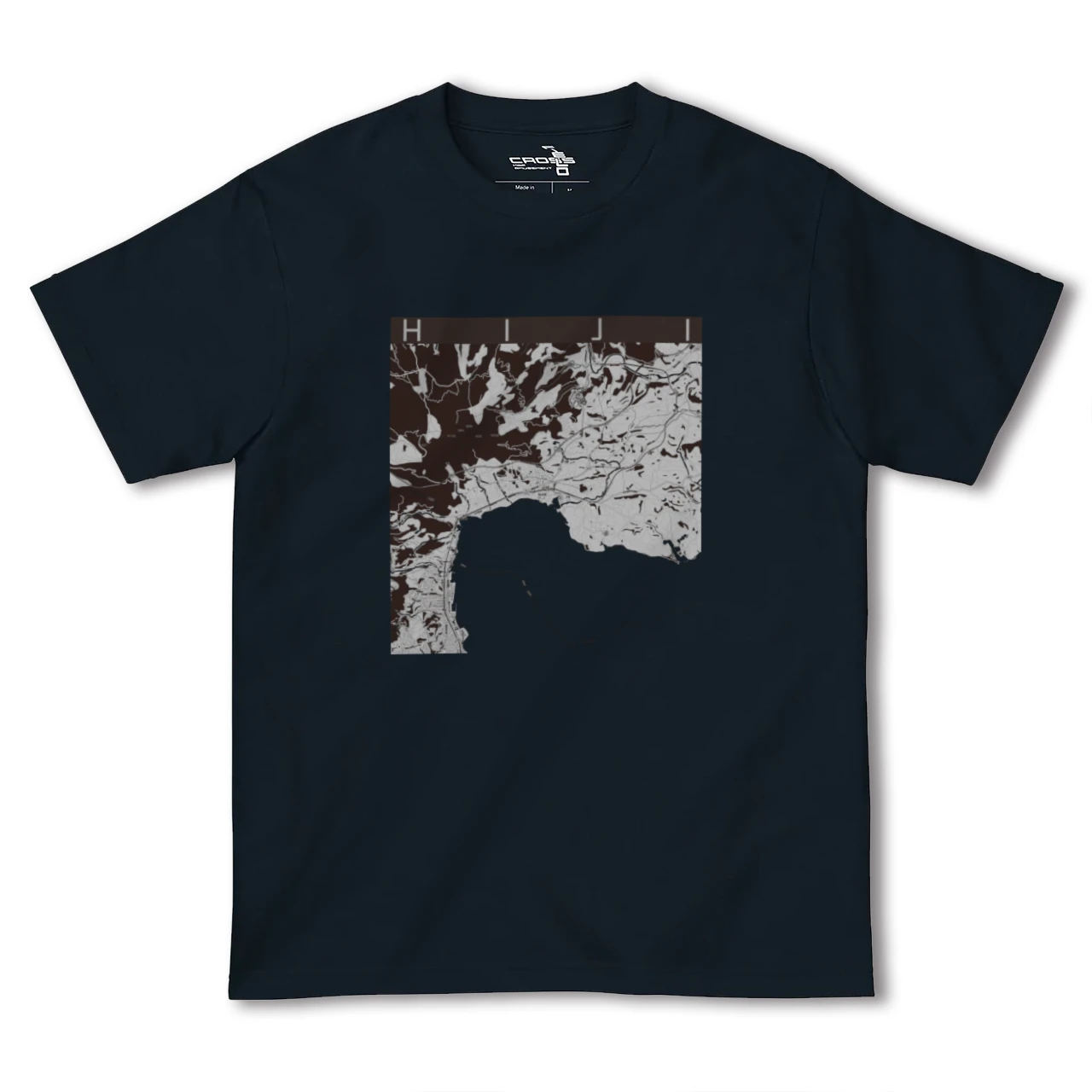 【日出(大分県)】地図柄ヘビーウェイトTシャツ