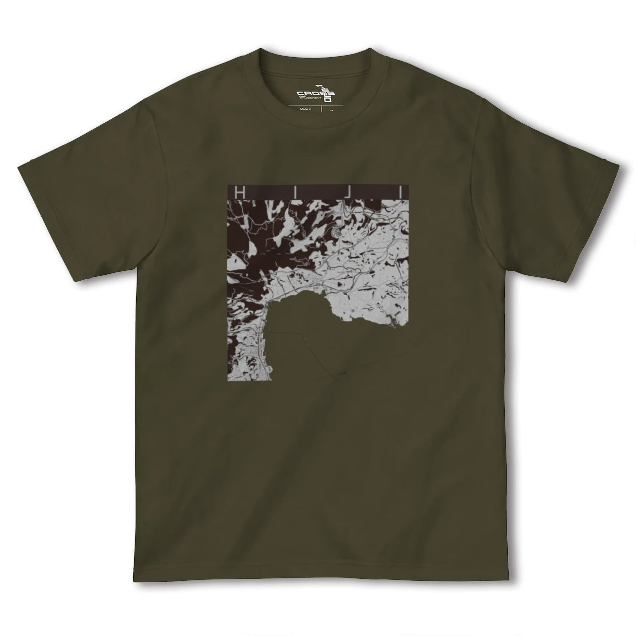 【日出(大分県)】地図柄ヘビーウェイトTシャツ