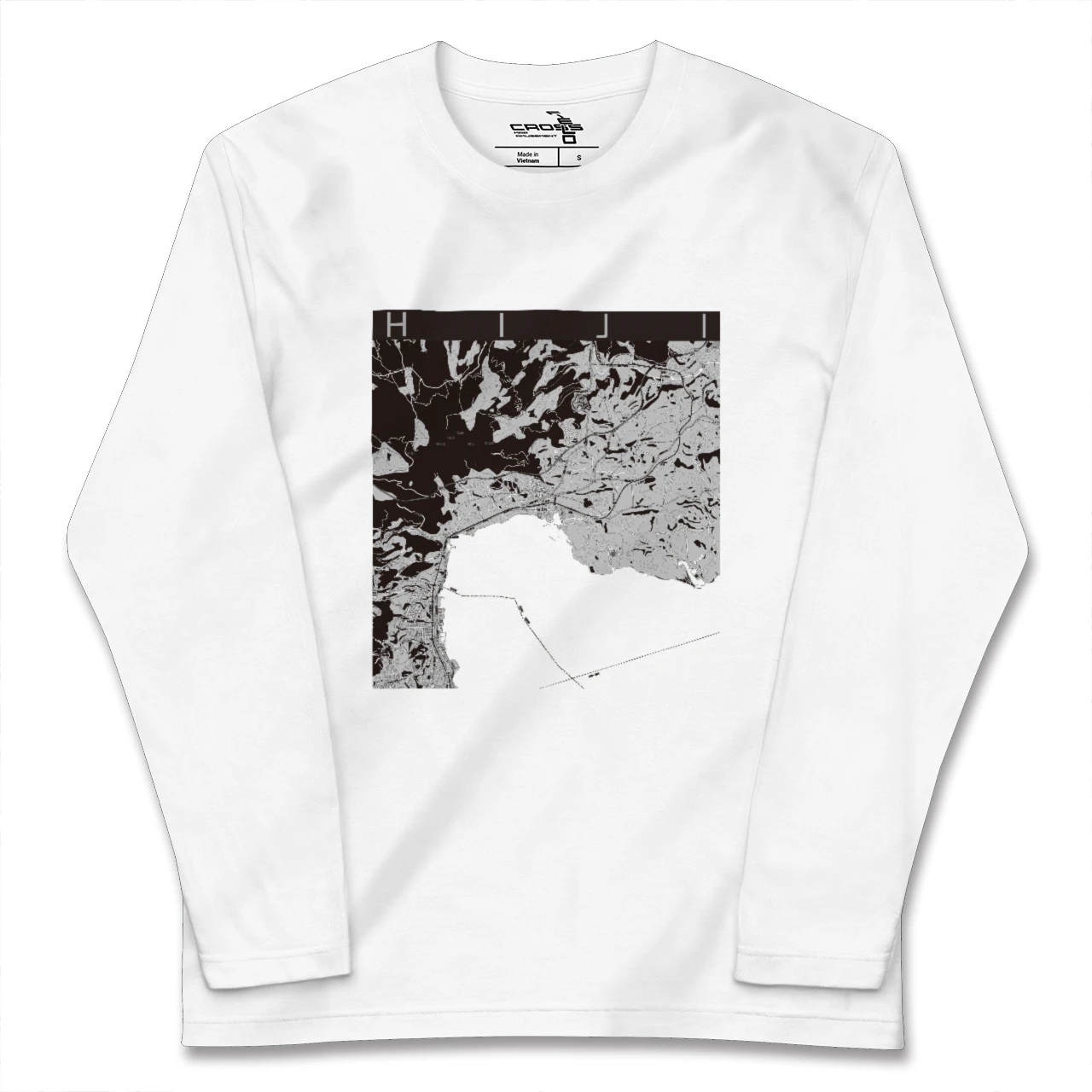 【日出(大分県)】地図柄ロングスリーブTシャツ