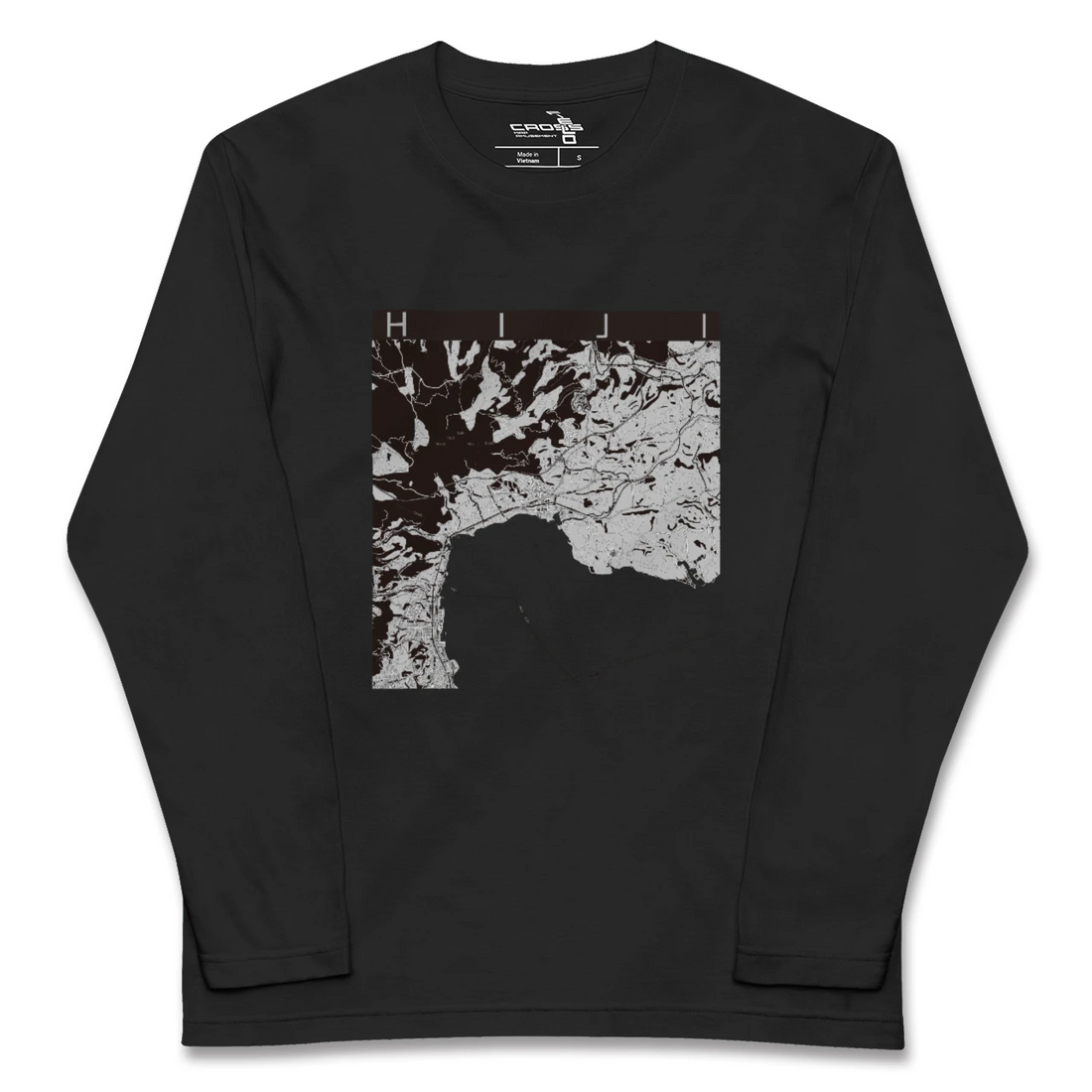 【日出(大分県)】地図柄ロングスリーブTシャツ