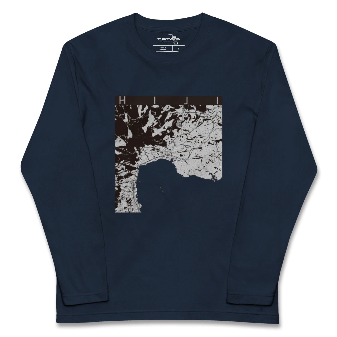【日出(大分県)】地図柄ロングスリーブTシャツ