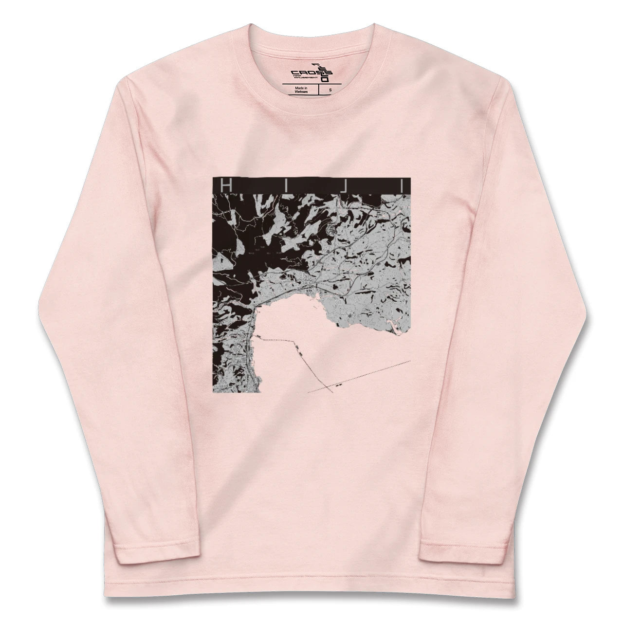 【日出(大分県)】地図柄ロングスリーブTシャツ