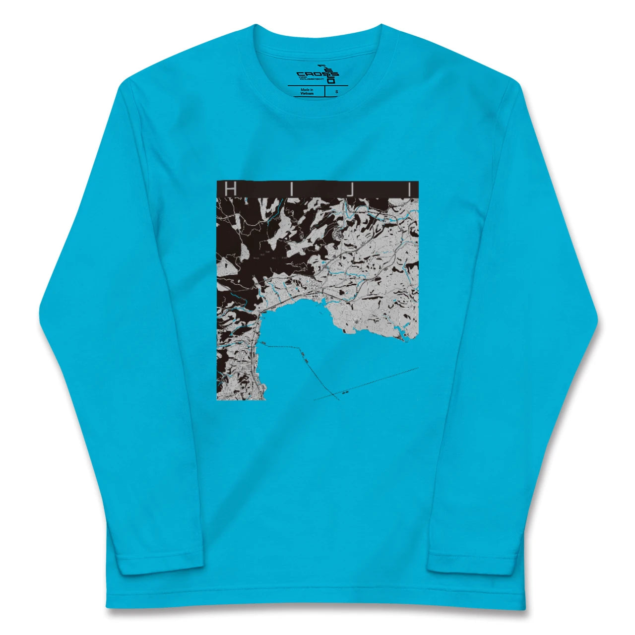 【日出(大分県)】地図柄ロングスリーブTシャツ