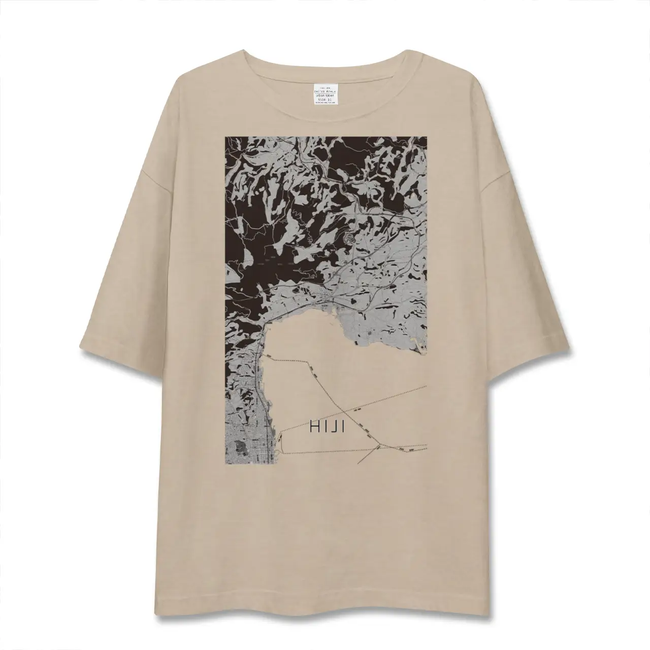 【日出(大分県)】地図柄ビッグシルエットTシャツ