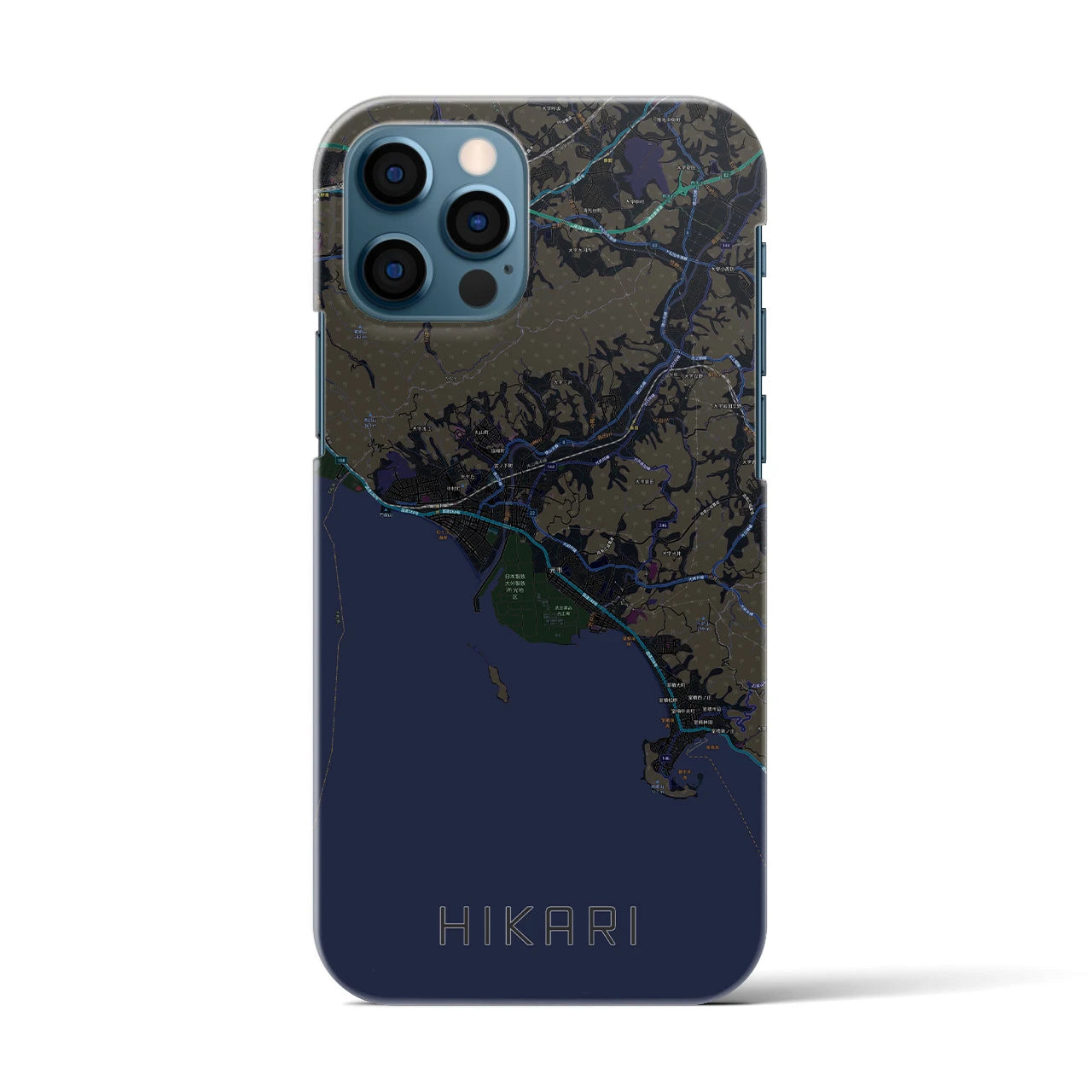 【光(山口県)】地図柄iPhoneケース(バックカバータイプ)