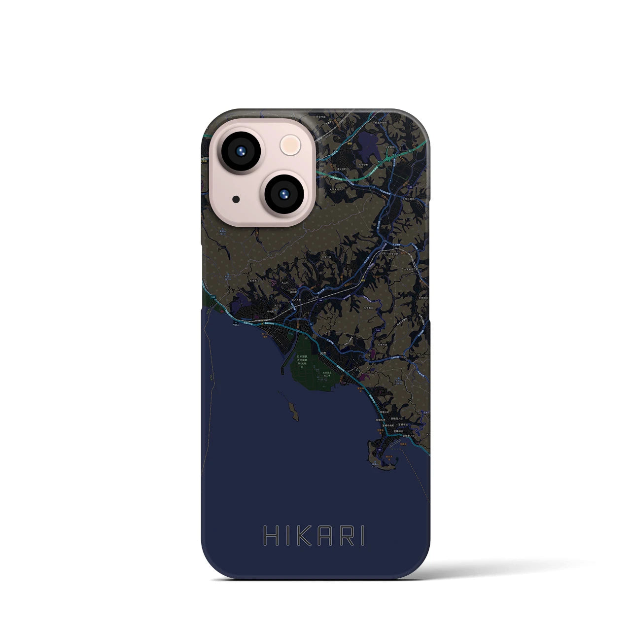 【光(山口県)】地図柄iPhoneケース(バックカバータイプ)