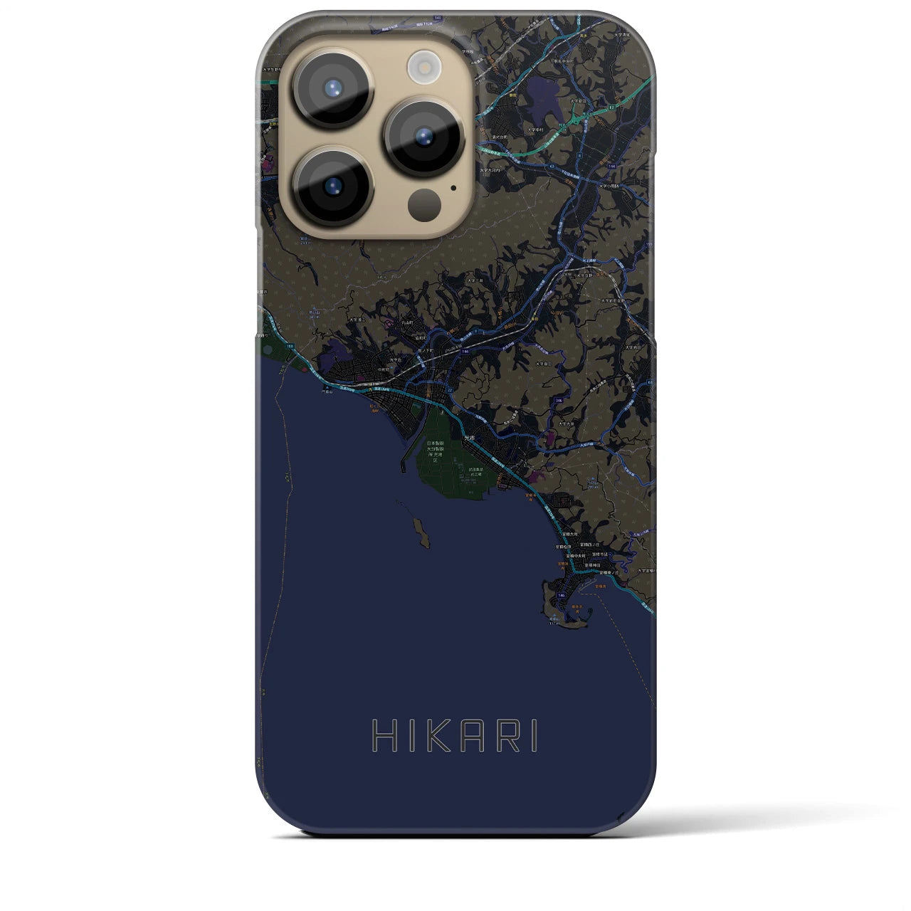 【光(山口県)】地図柄iPhoneケース(バックカバータイプ)