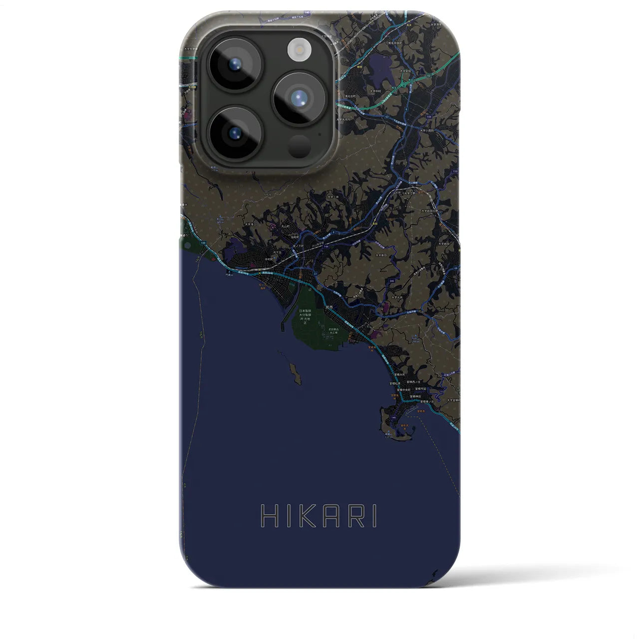 【光(山口県)】地図柄iPhoneケース(バックカバータイプ)