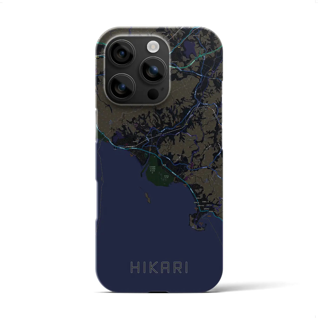 【光(山口県)】地図柄iPhoneケース(バックカバータイプ)