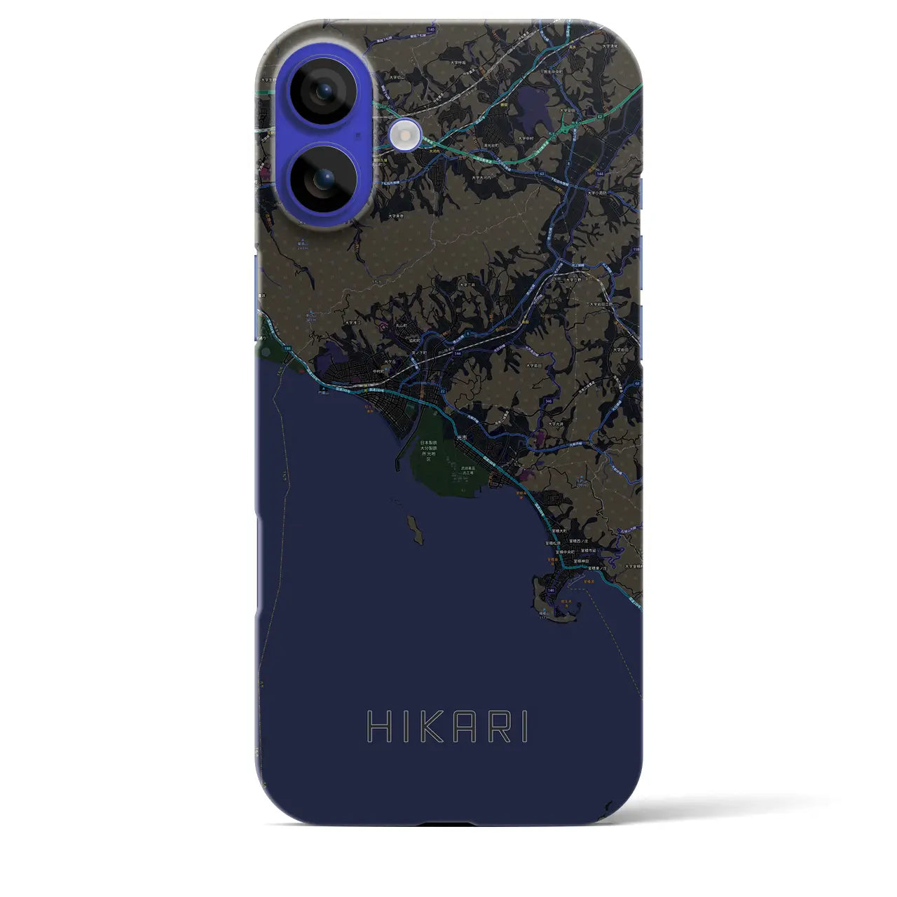 【光(山口県)】地図柄iPhoneケース(バックカバータイプ)