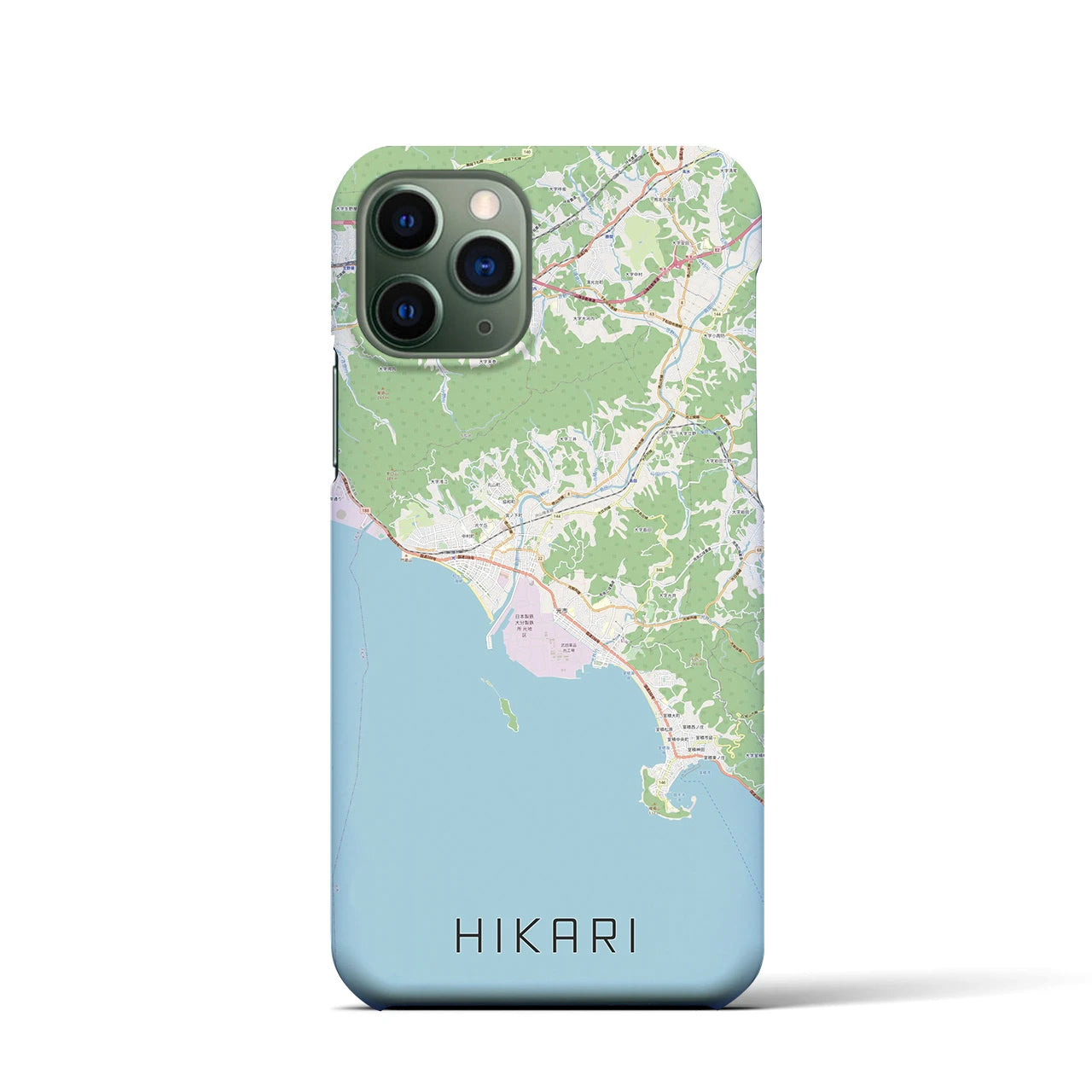 【光(山口県)】地図柄iPhoneケース(バックカバータイプ)