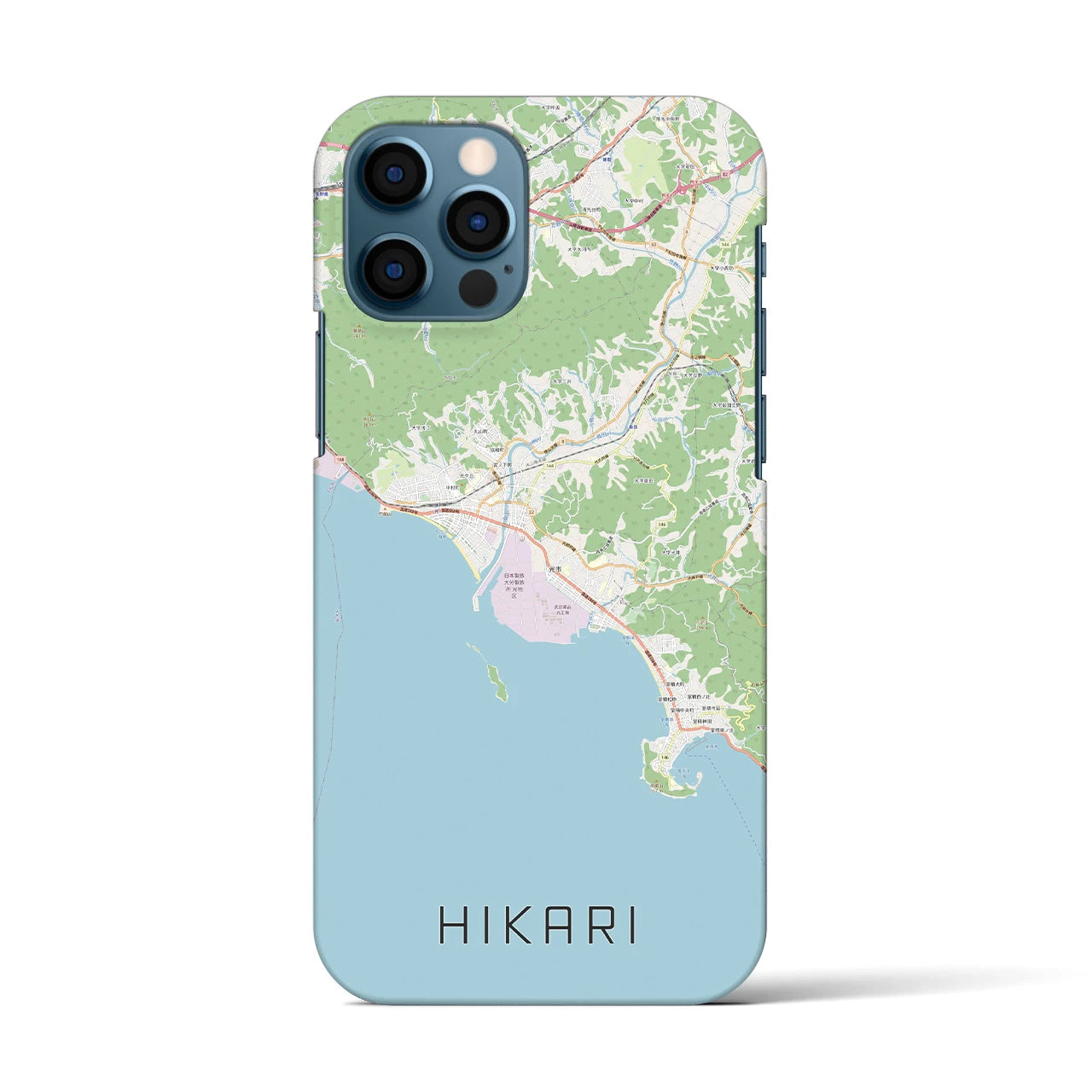 【光(山口県)】地図柄iPhoneケース(バックカバータイプ)