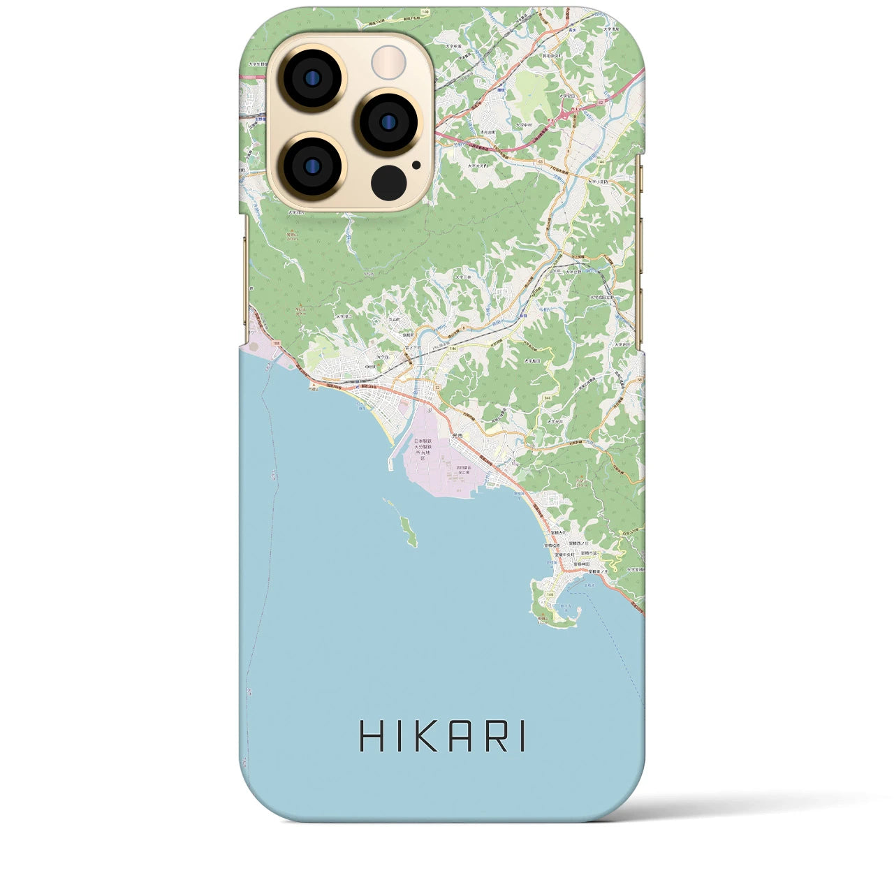 【光(山口県)】地図柄iPhoneケース(バックカバータイプ)