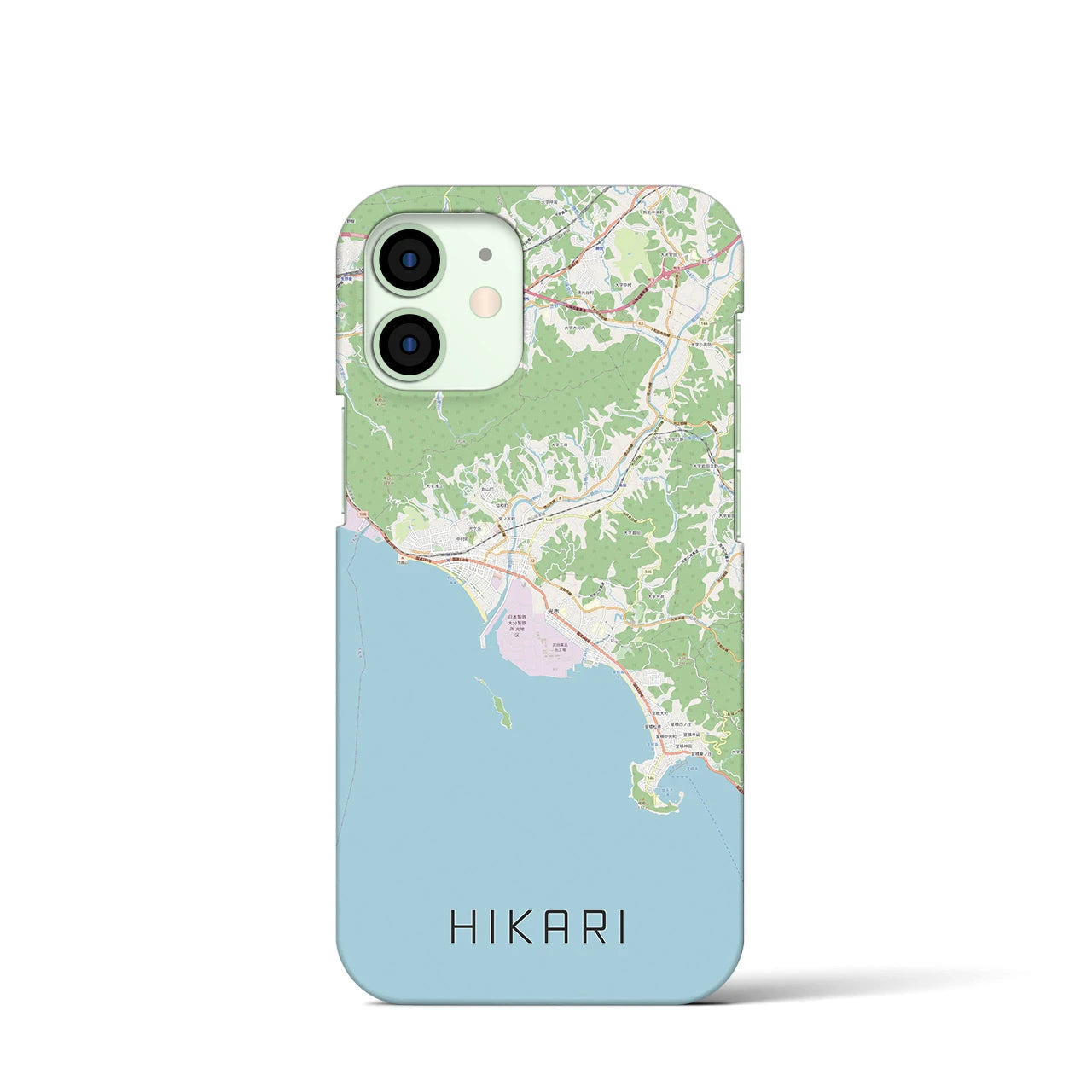【光(山口県)】地図柄iPhoneケース(バックカバータイプ)