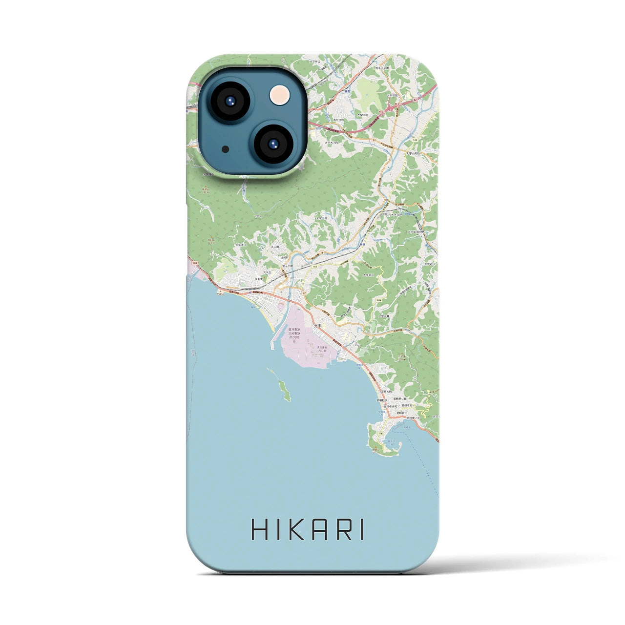 【光(山口県)】地図柄iPhoneケース(バックカバータイプ)