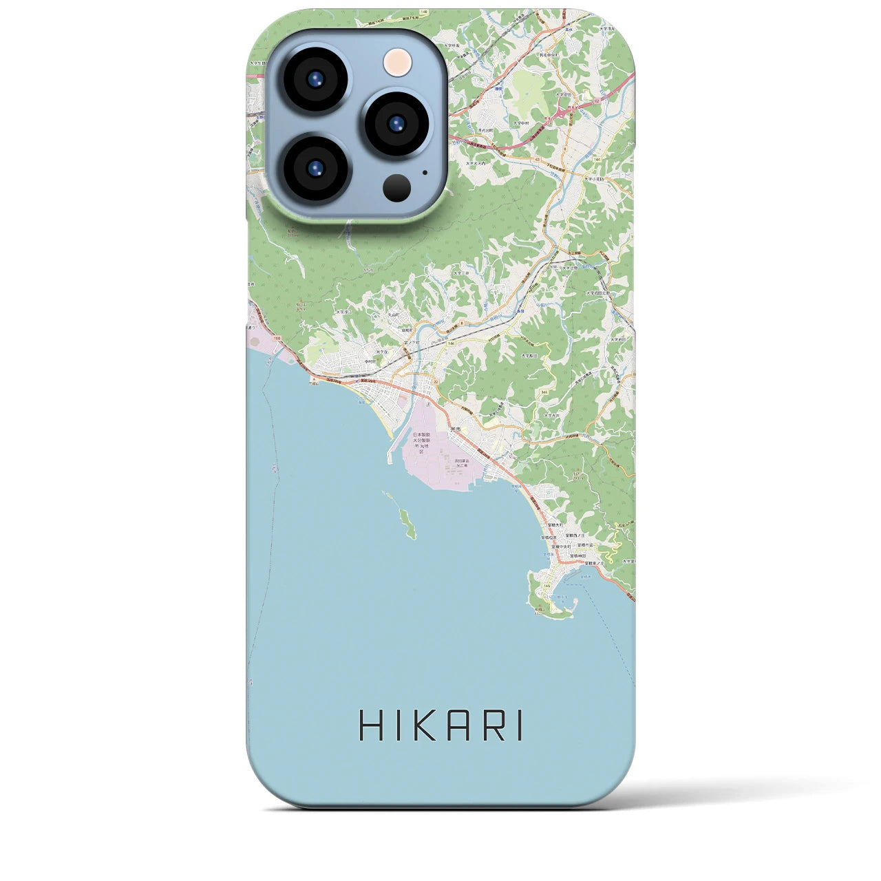 【光(山口県)】地図柄iPhoneケース(バックカバータイプ)