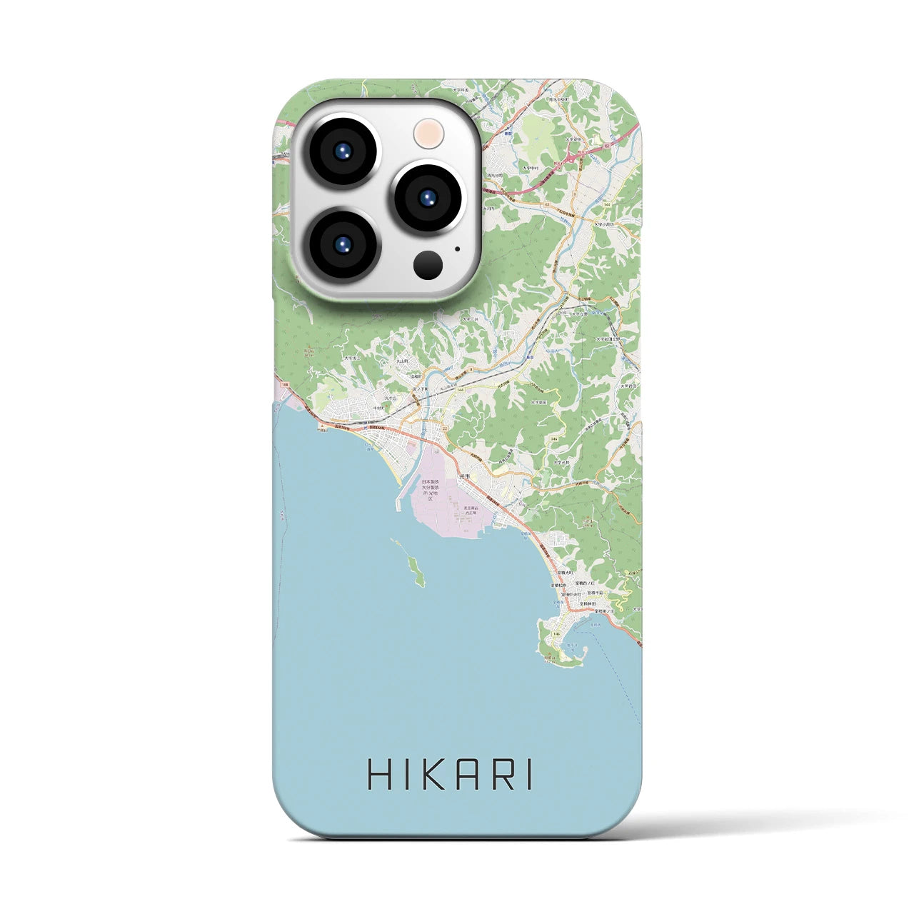【光(山口県)】地図柄iPhoneケース(バックカバータイプ)