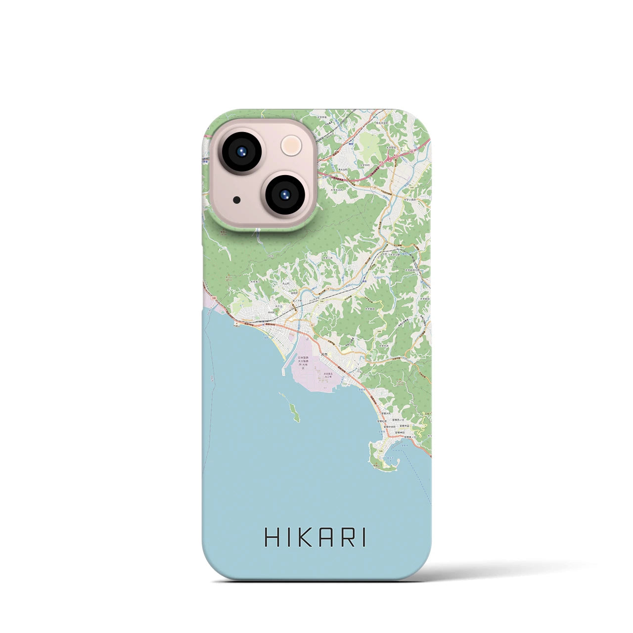 【光(山口県)】地図柄iPhoneケース(バックカバータイプ)