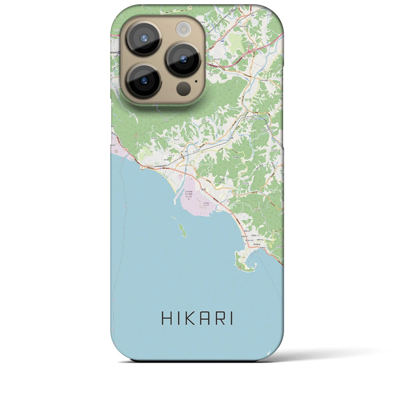 【光(山口県)】地図柄iPhoneケース(バックカバータイプ)