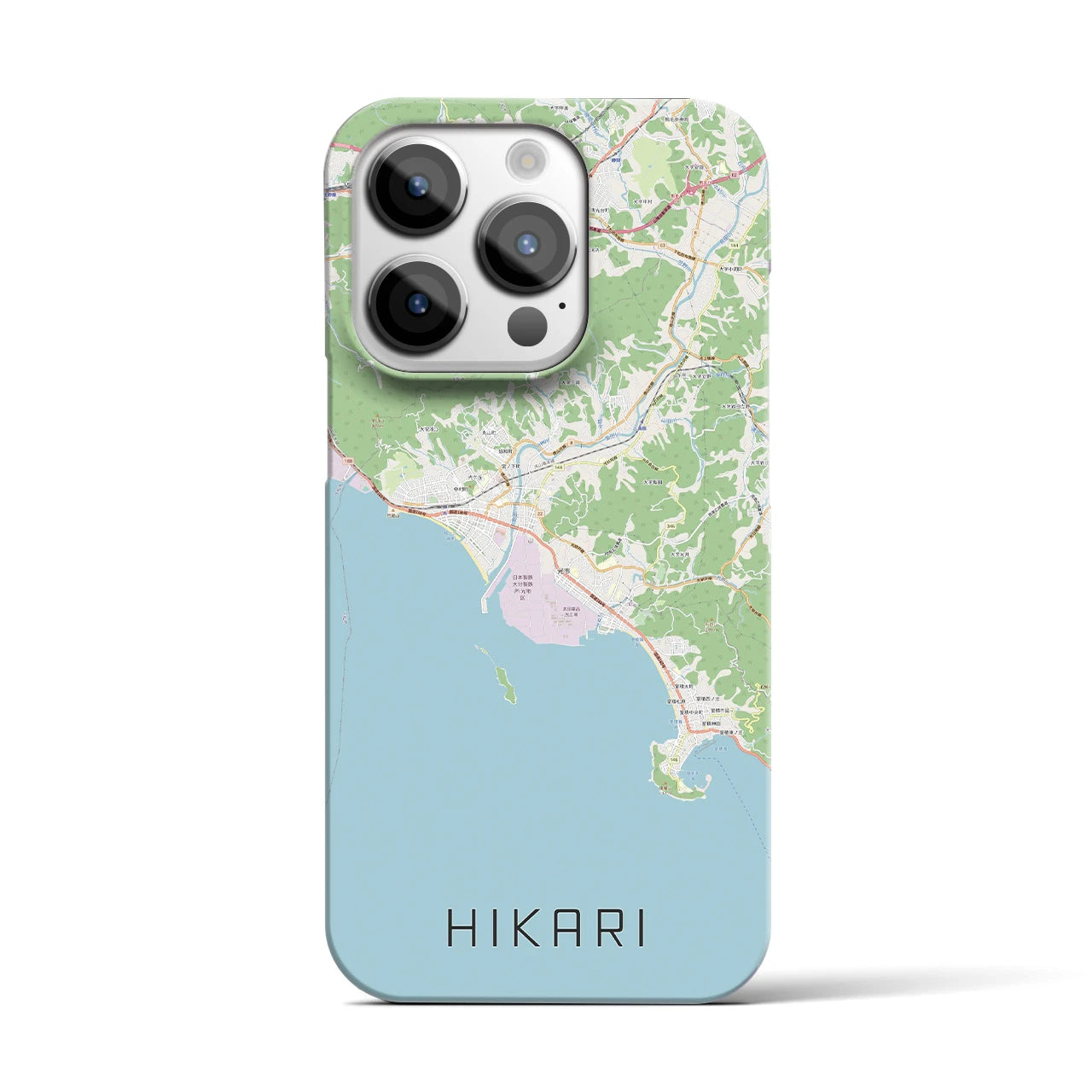 【光(山口県)】地図柄iPhoneケース(バックカバータイプ)