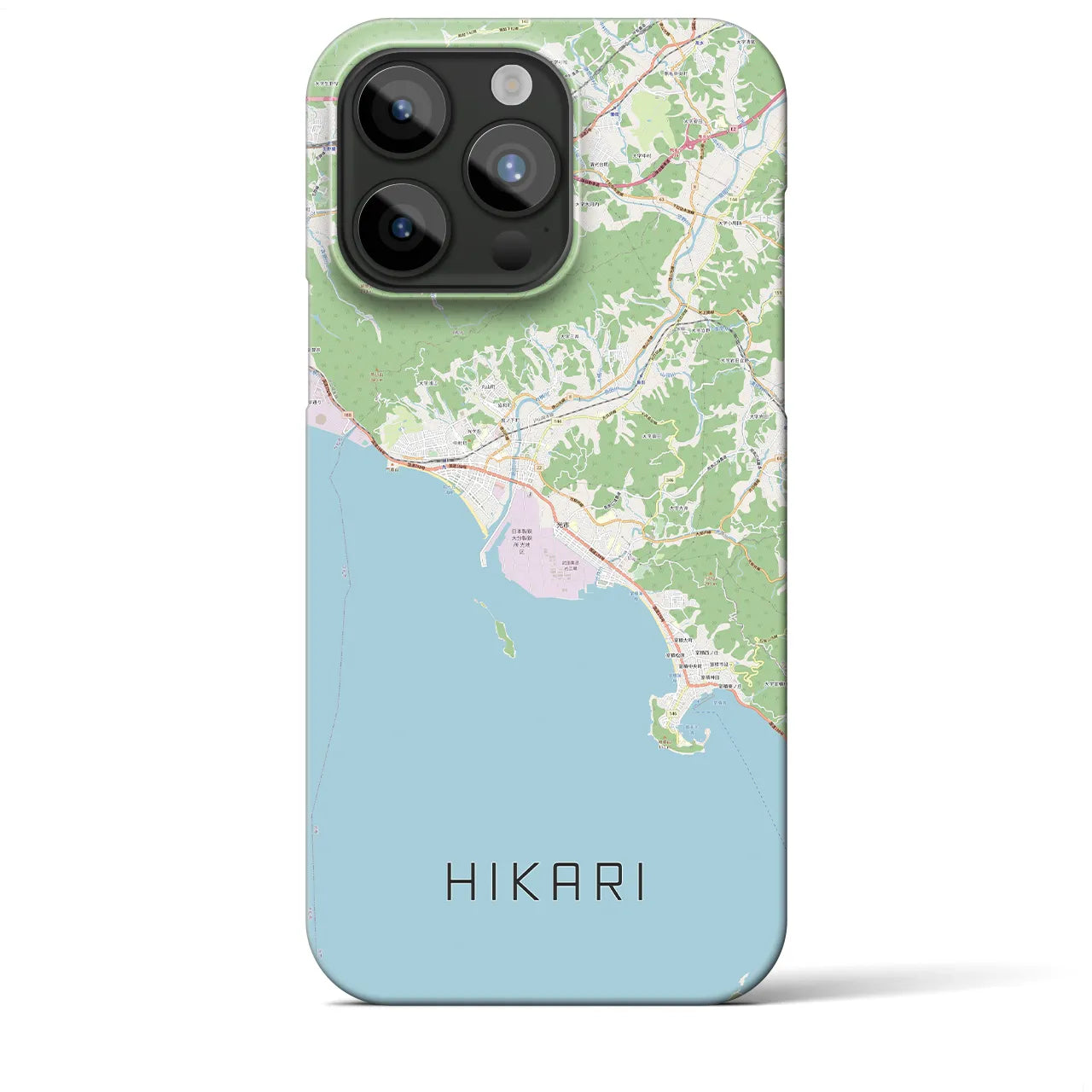 【光(山口県)】地図柄iPhoneケース(バックカバータイプ)