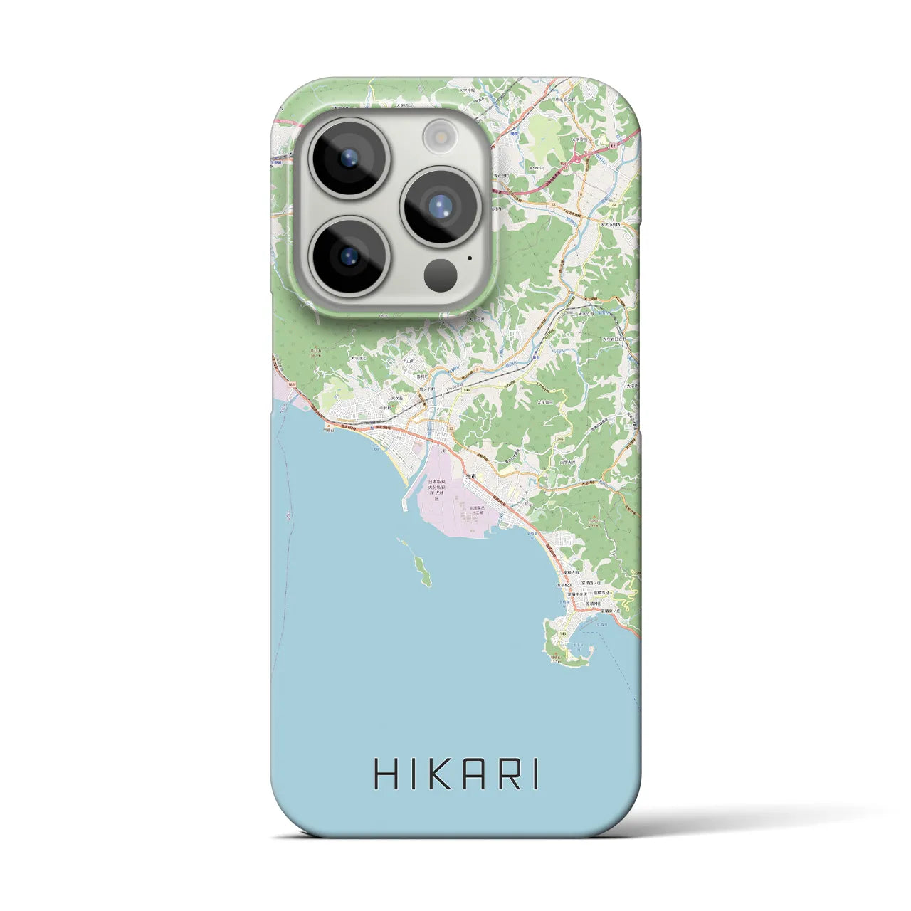 【光(山口県)】地図柄iPhoneケース(バックカバータイプ)