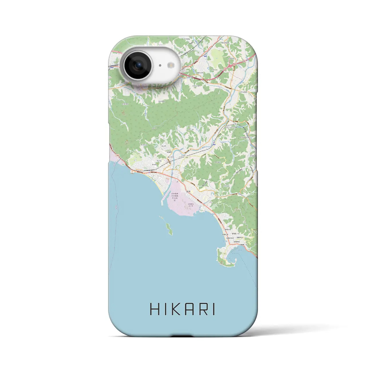 【光(山口県)】地図柄iPhoneケース(バックカバータイプ)