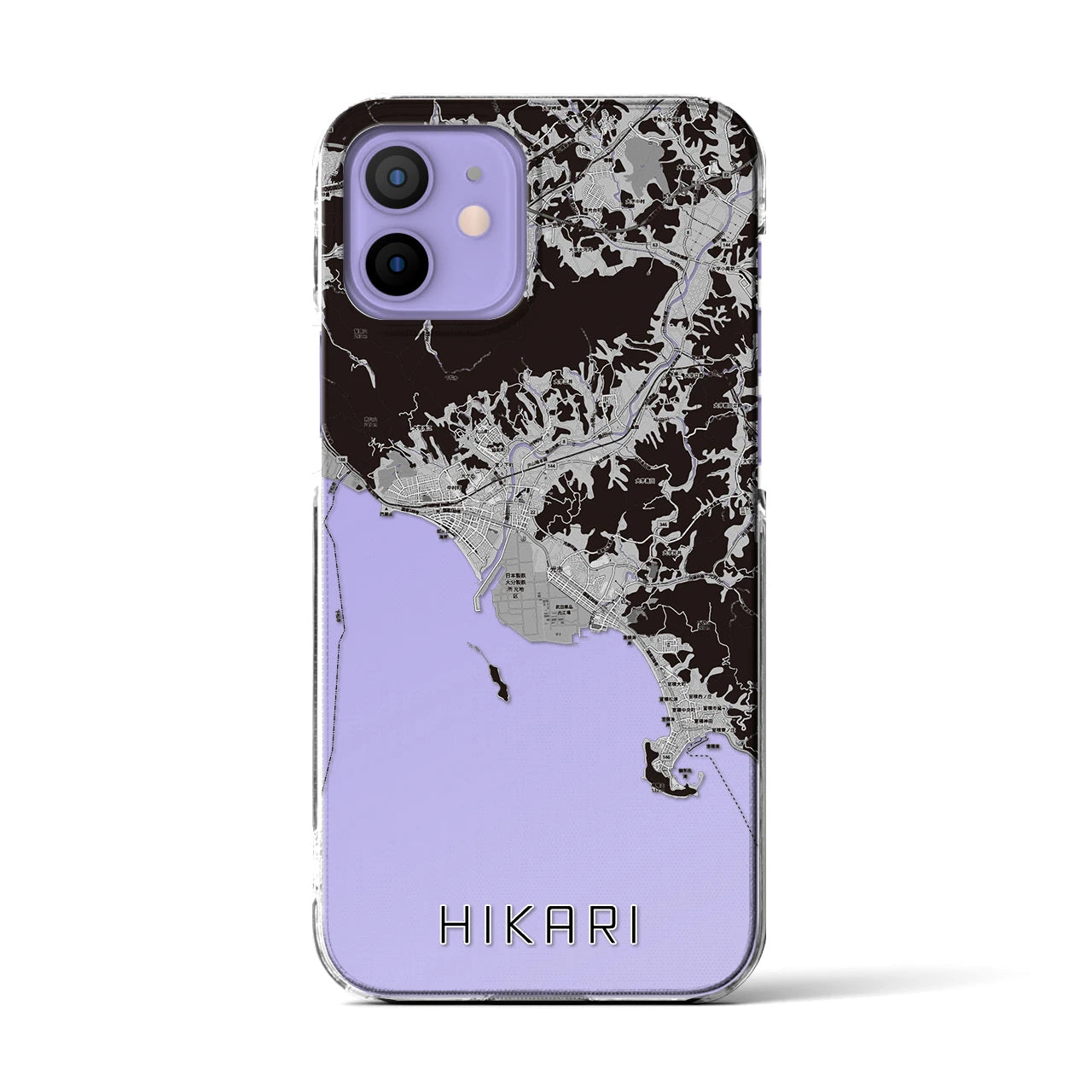 【光(山口県)】地図柄iPhoneケース(クリアタイプ)