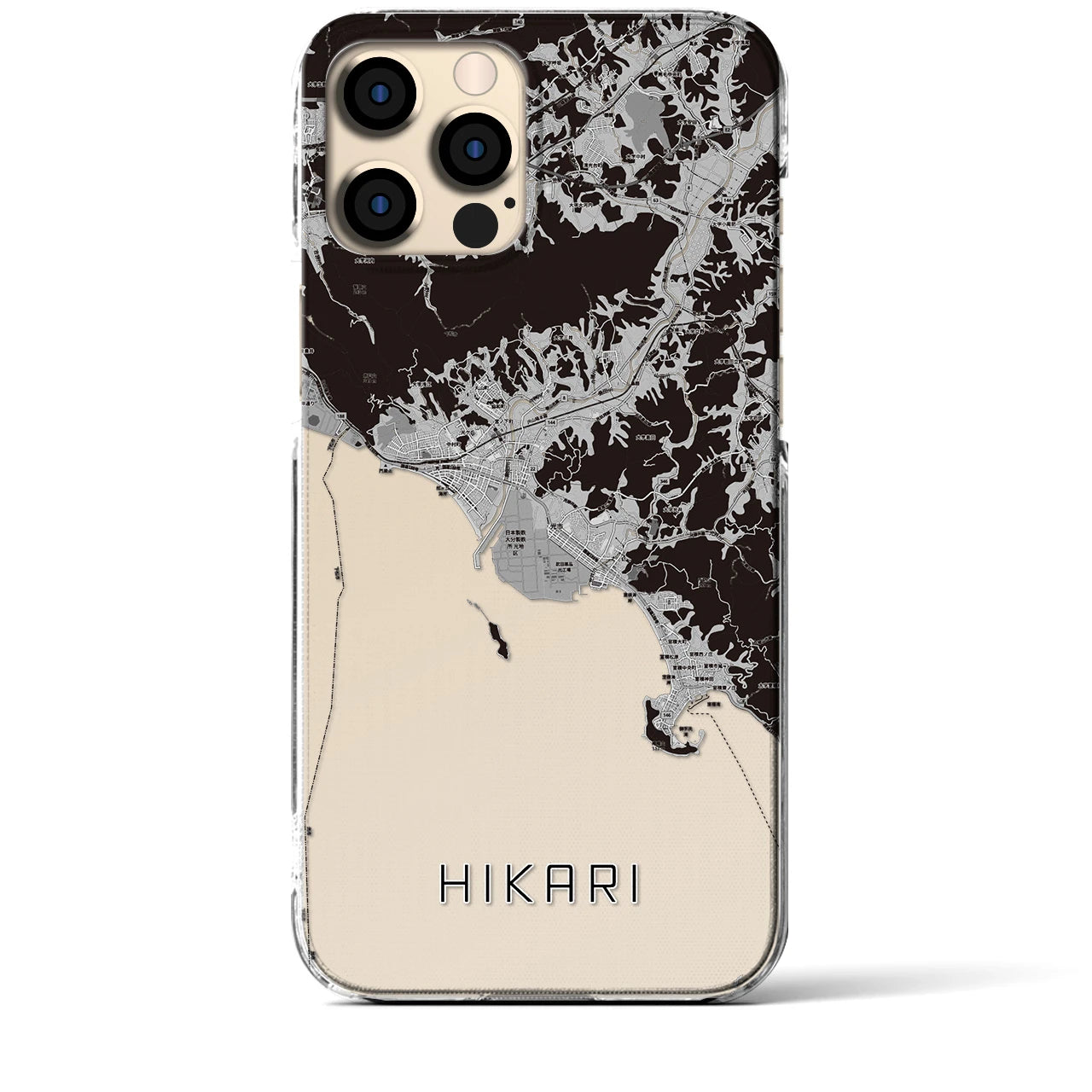 【光(山口県)】地図柄iPhoneケース(クリアタイプ)