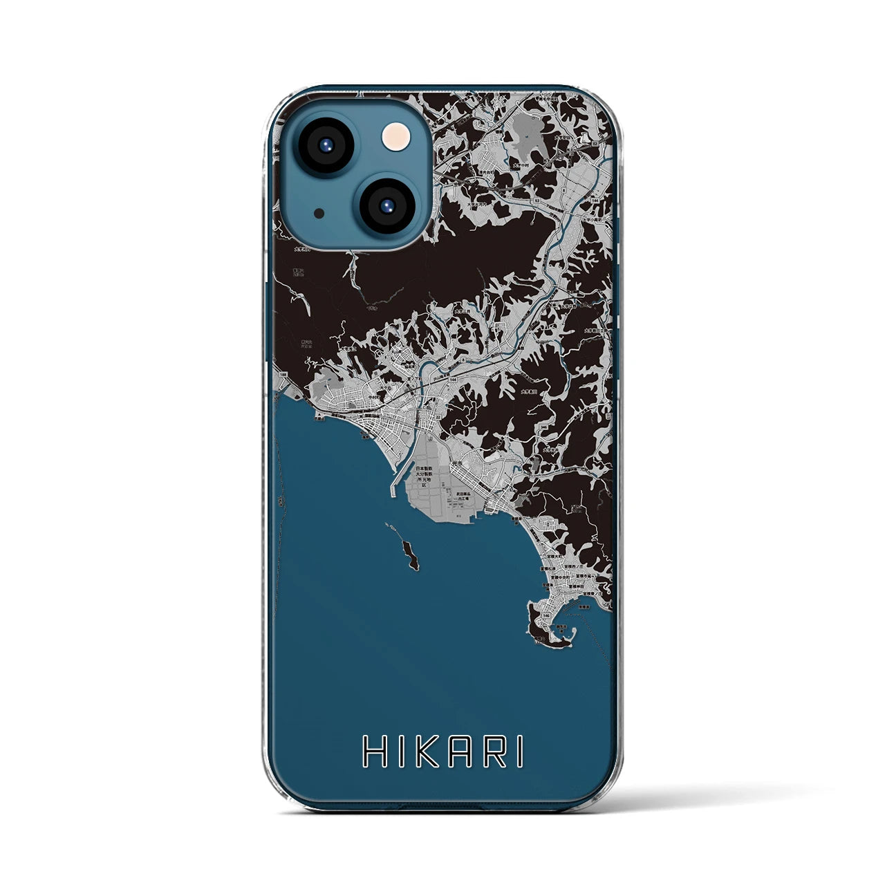 【光(山口県)】地図柄iPhoneケース(クリアタイプ)