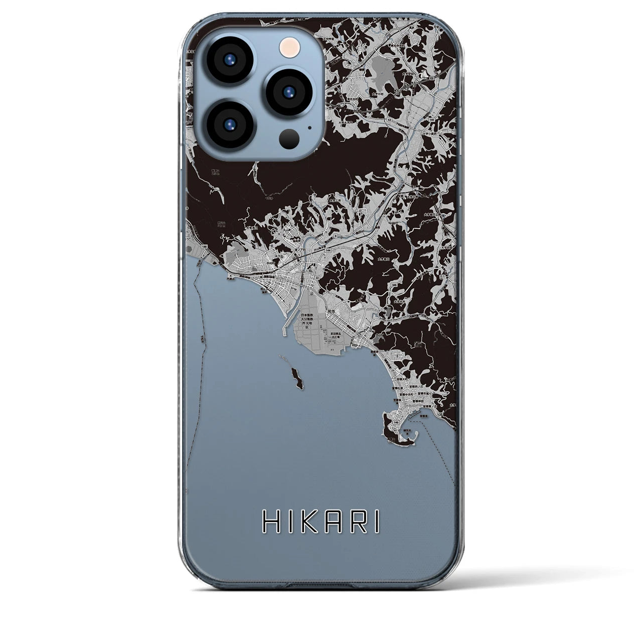 【光(山口県)】地図柄iPhoneケース(クリアタイプ)