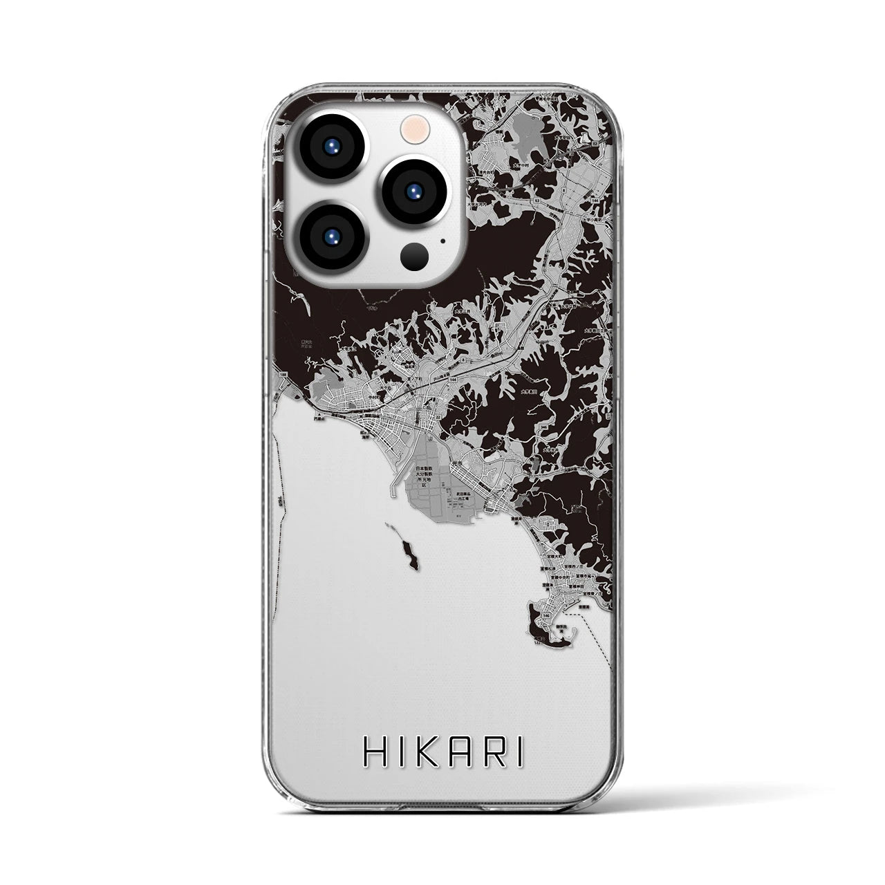 【光(山口県)】地図柄iPhoneケース(クリアタイプ)