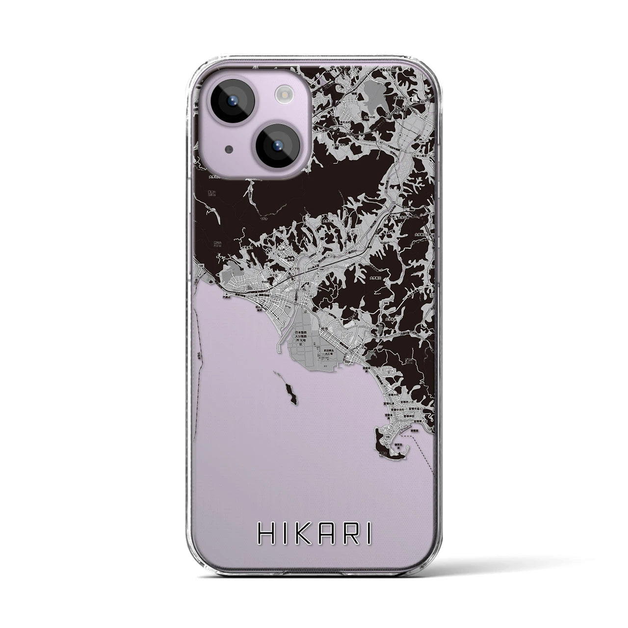 【光(山口県)】地図柄iPhoneケース(クリアタイプ)